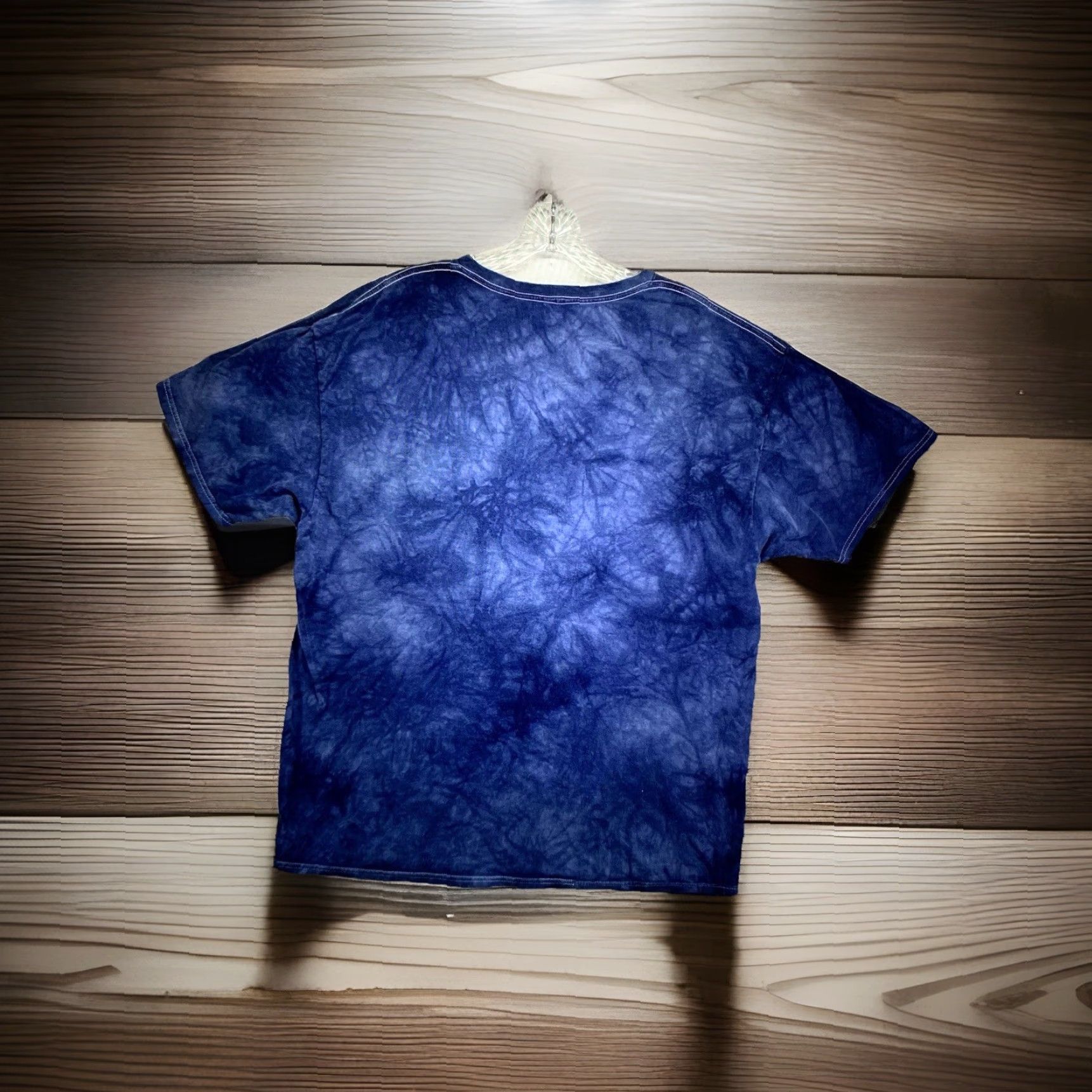 The Mountain VINTAGE The Mountain Men's T-Shirt XL Blue Tie Dye Graphic Print Short Sleeve Cotton Nature Funny 90s Size US XL / EU 56 / 4 - 2 Thumbnail
