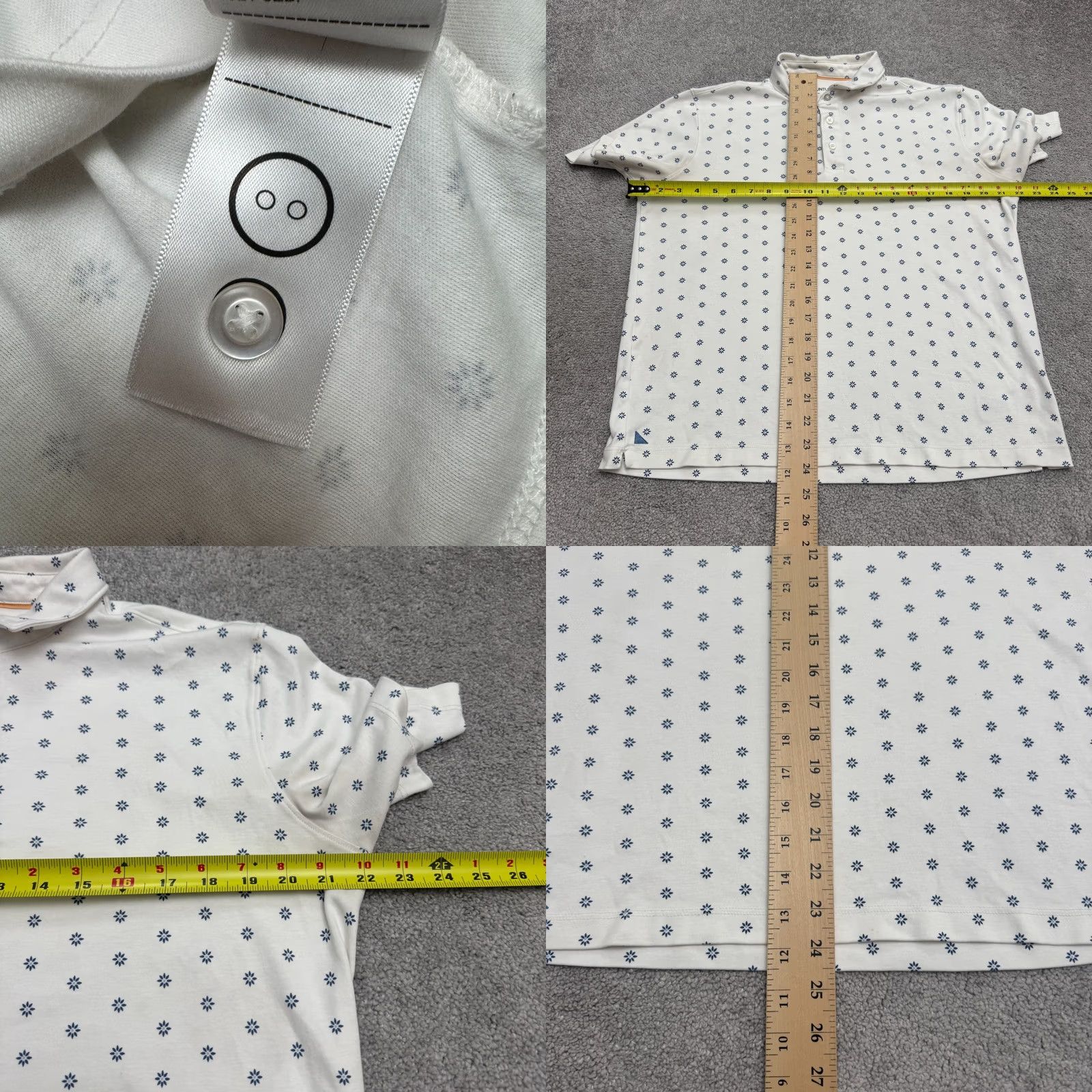 UNTUCKit UNTUCKit Polo Shirt Mens M White Floral Short Sleeve Cotton Polo Shirt Mens M White Floral Short Sleeve Size US M / EU 48-50 / 2 - 9 Thumbnail