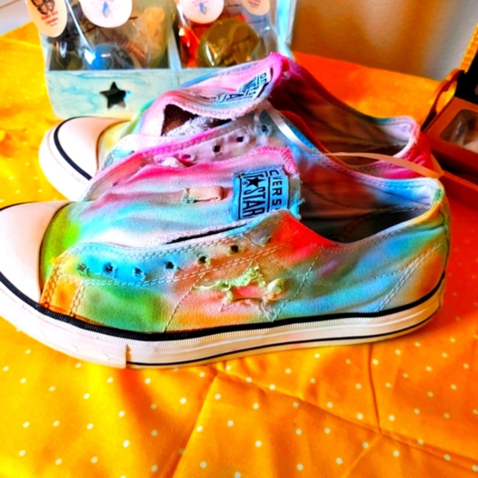 Converse Converse Tie-Dye Multicolor Low Top Sneakers Size US 9 / IT 39 - 1 Thumbnail