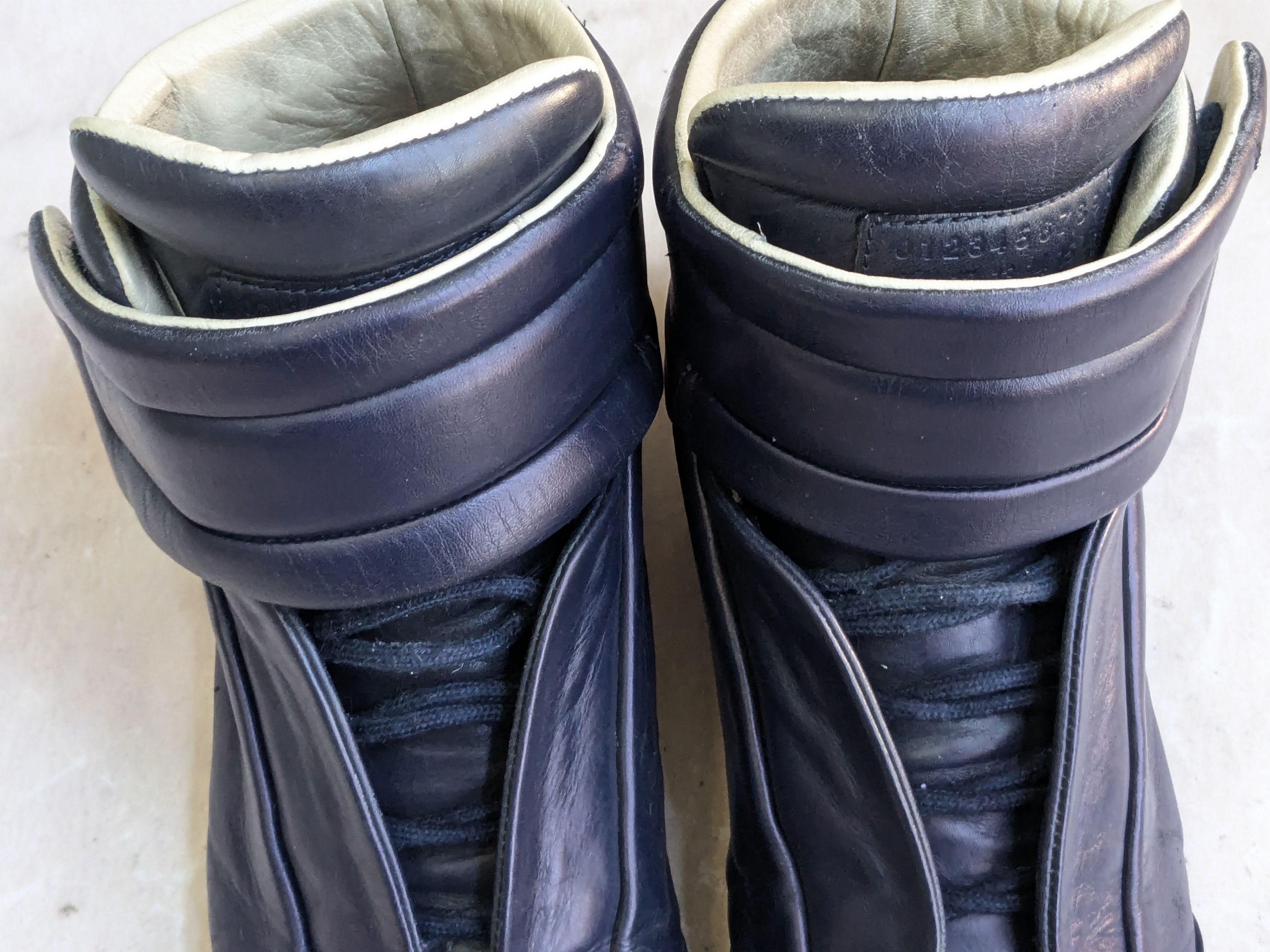 Maison Margiela Maison Margiela Future Navy Blue 9 42 High Tops Leather Size US 9 / EU 42 - 2 Thumbnail