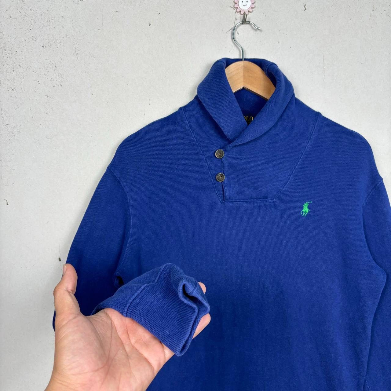 Polo Ralph Lauren Polo Ralph Lauren Shawl Neck Pullover Navy Sweatshirt Size US XS / EU 42 / 0 - 5 Thumbnail