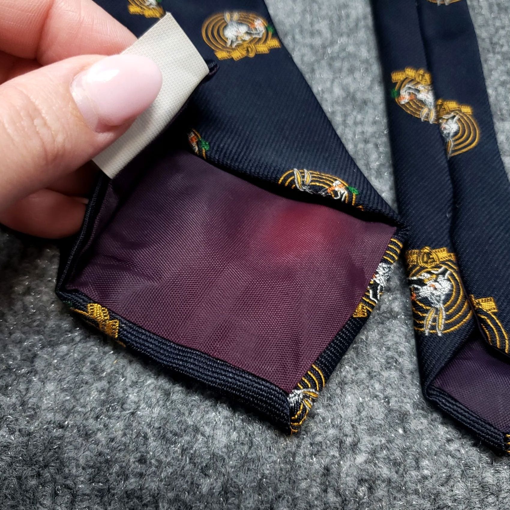 Vintage VINTAGE Bugs Bunny Warner Bros Neck Tie Mens Blue Looney Tunes Necktie Size ONE SIZE - 3 Thumbnail