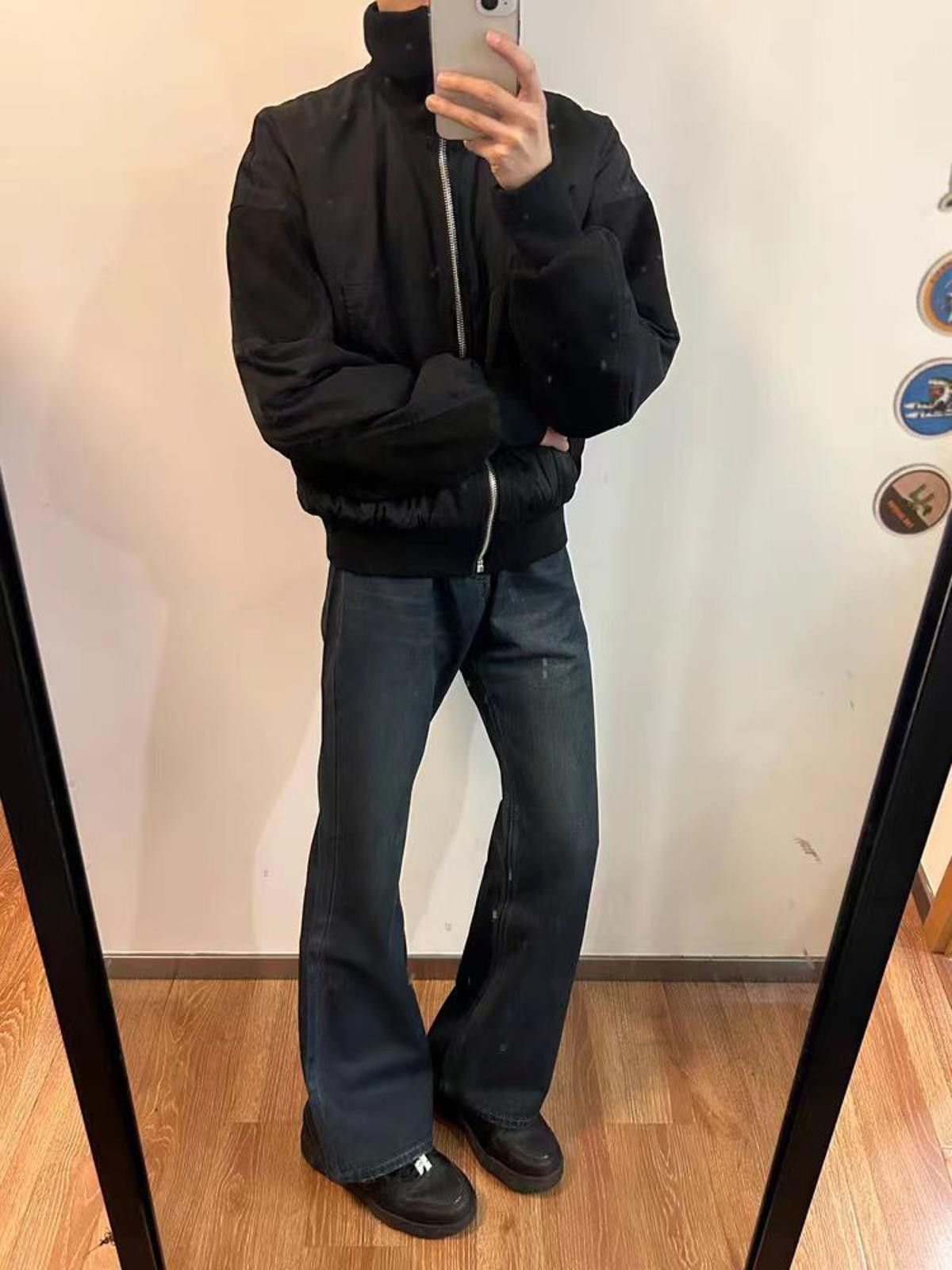 Other Vintage Fade Wax Coated Flare Jeans, Wide Leg Jeans Size US 32 / EU 48 - 1 Thumbnail