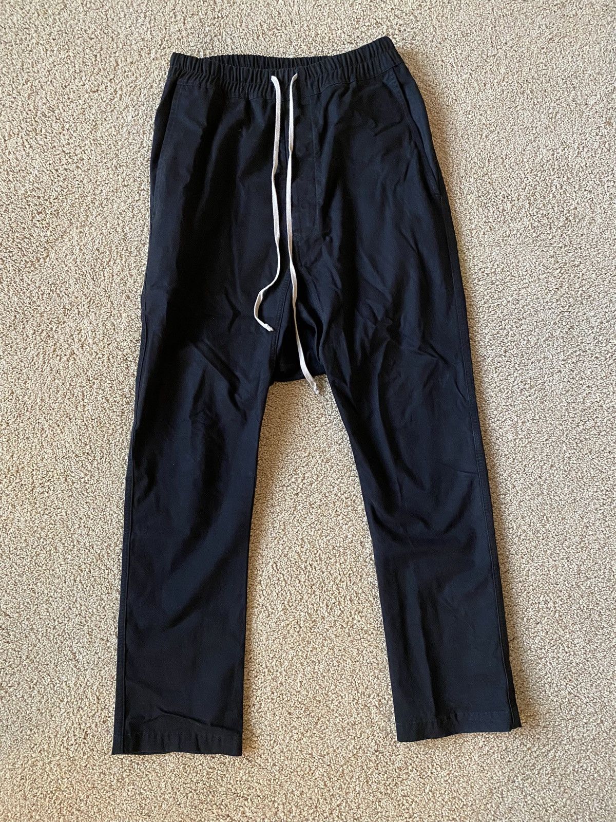 image of Rick Owens x Rick Owens Drkshdw Fw16 Mastodon Moleskin Pants in Black, Men's (Size 29)