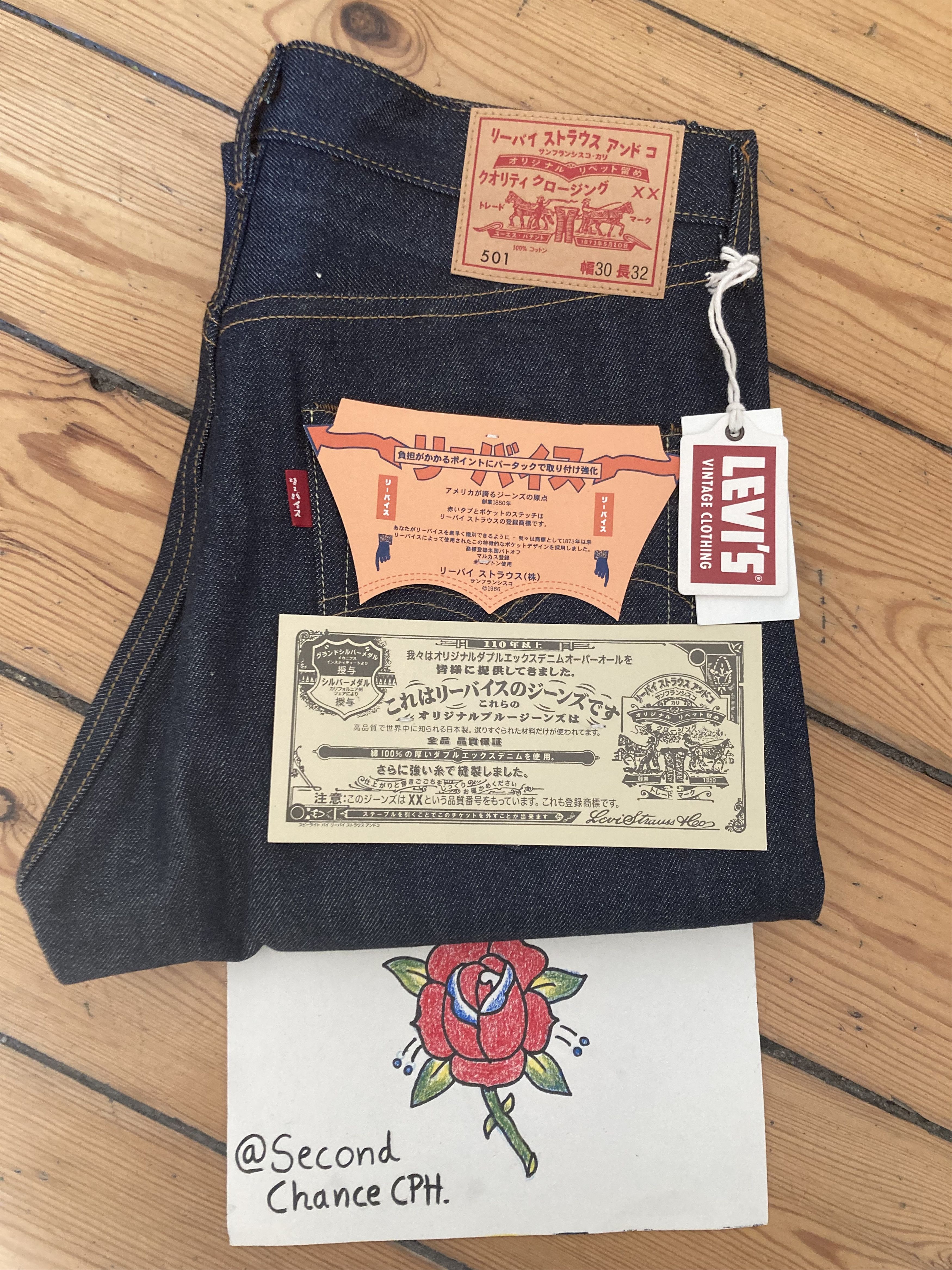 image of Levis Vintage Clothing Levi's Vintage 501 1966 "japan" Only 150 Pairs Worldwide in Raw Indigo (Size