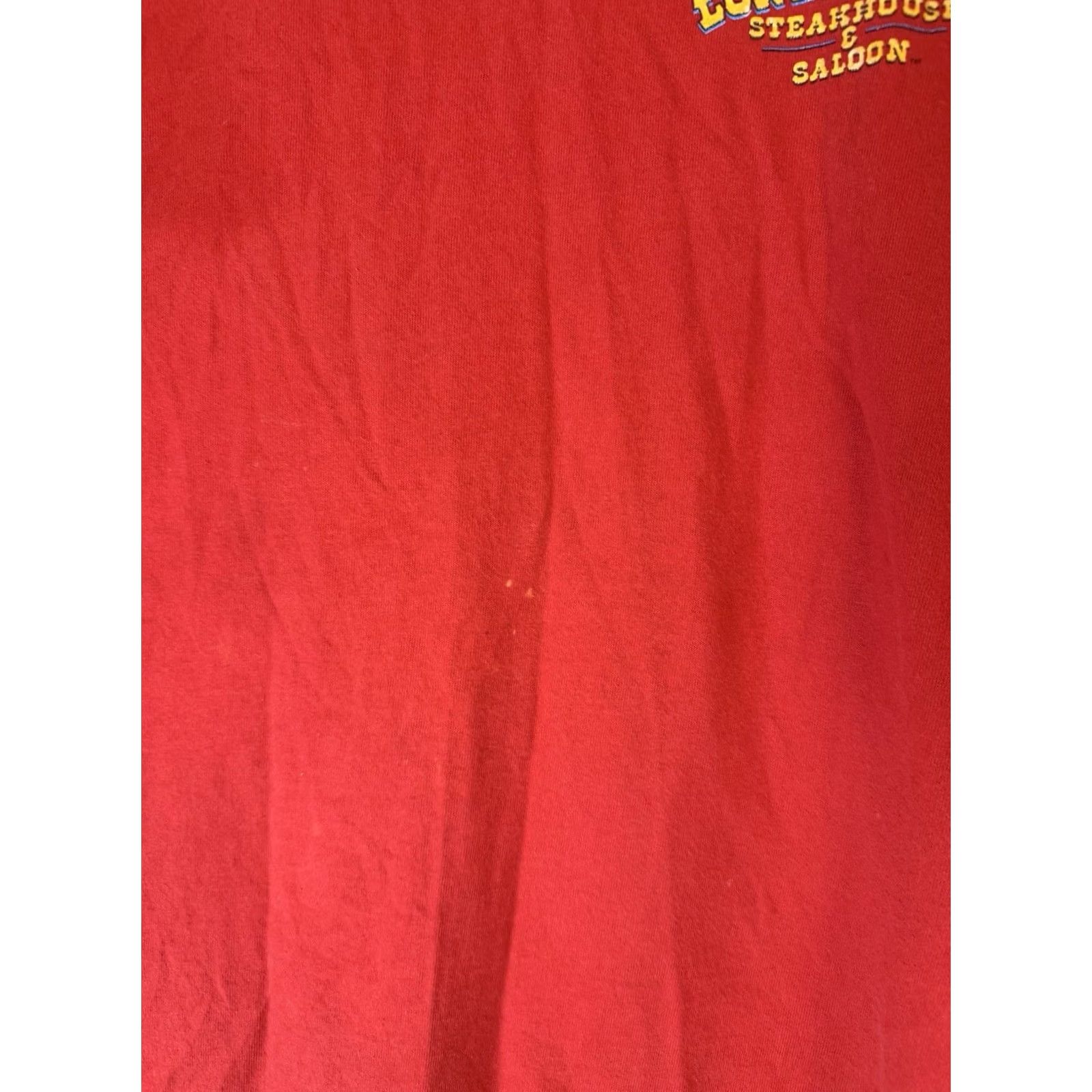 Fruit Of The Loom VINTAGE Lone Star Steakhouse & Saloon Shirt Men’s Large Red Single Stitch 90s T Size US L / EU 52-54 / 3 - 8 Thumbnail
