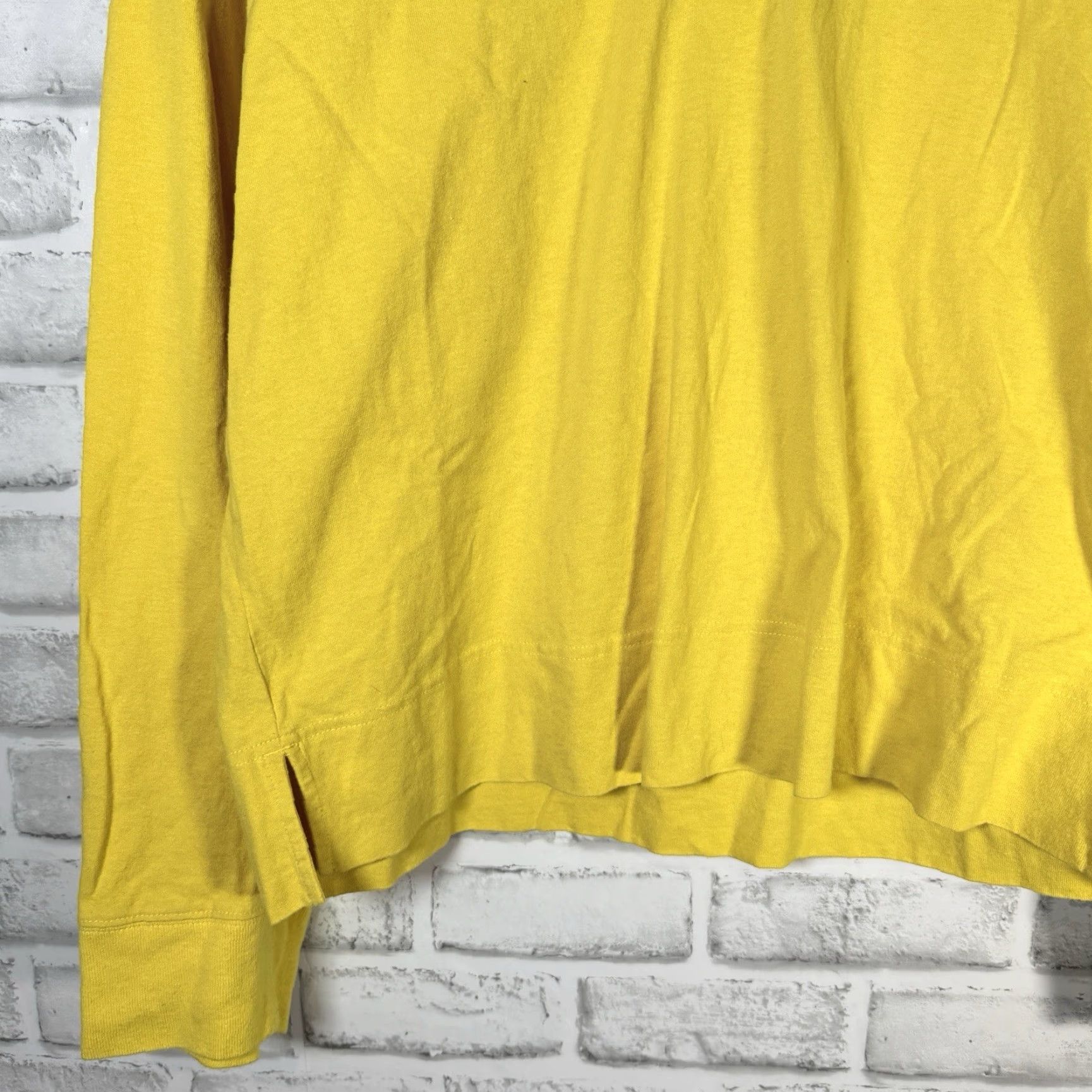 Everlane Everlane Yellow Long Sleeve Polo Shirt Womens M 100% Cotton Size M / US 6-8 / IT 42-44 - 3 Thumbnail