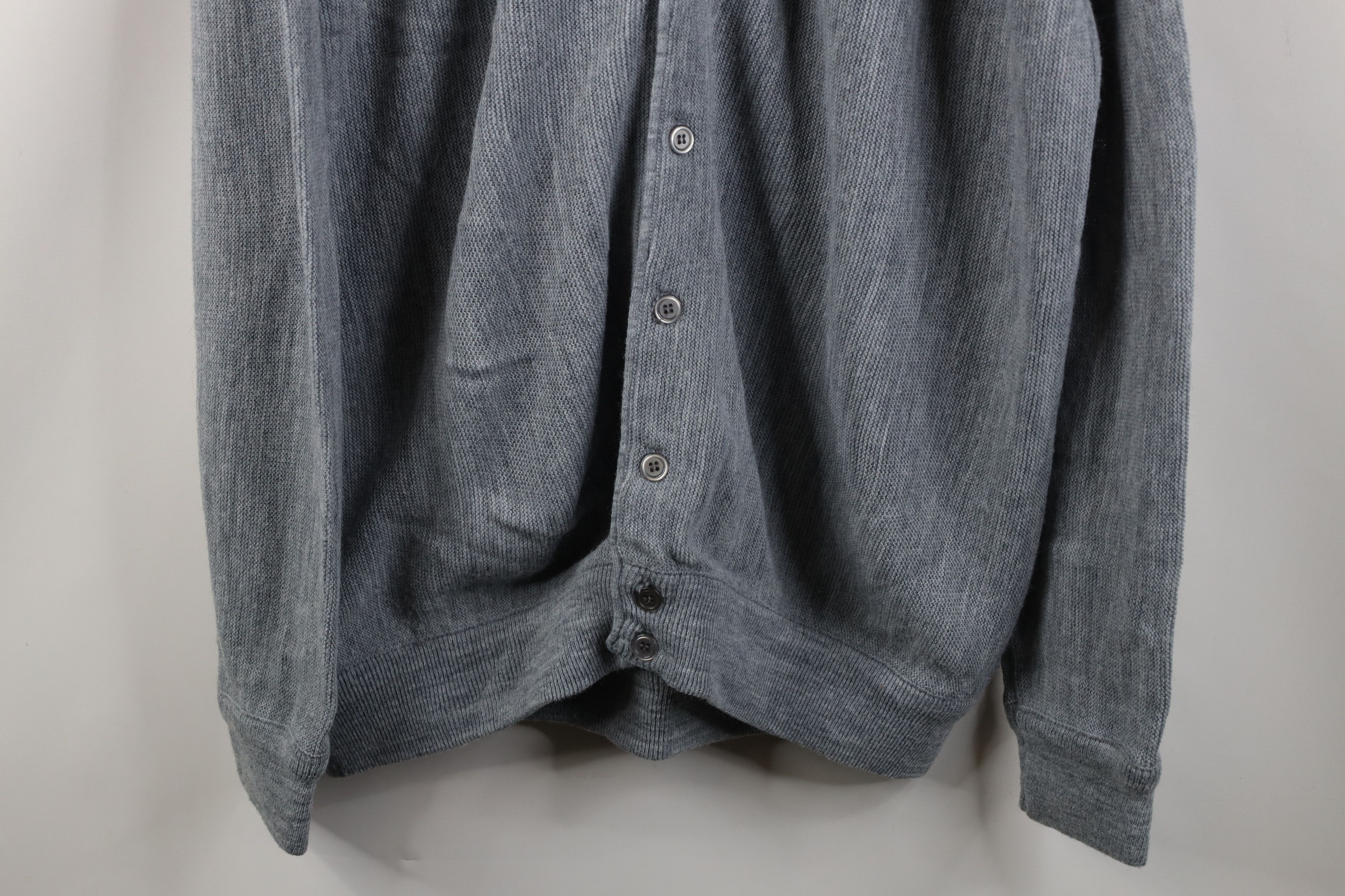 Vintage Vintage 70s Streetwear Cobain Knit Cardigan Sweater Gray USA Size US XXL / EU 58 / 5 - 3 Thumbnail