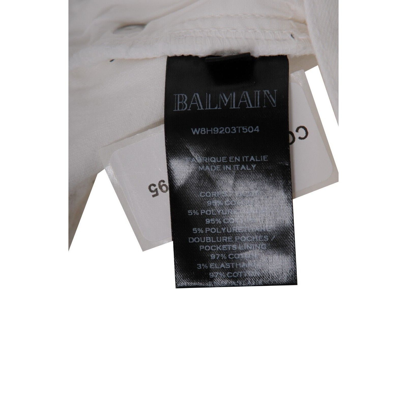 Balmain Slim Jeans White 5 Pocket Denim Size US 33 - 8 Thumbnail