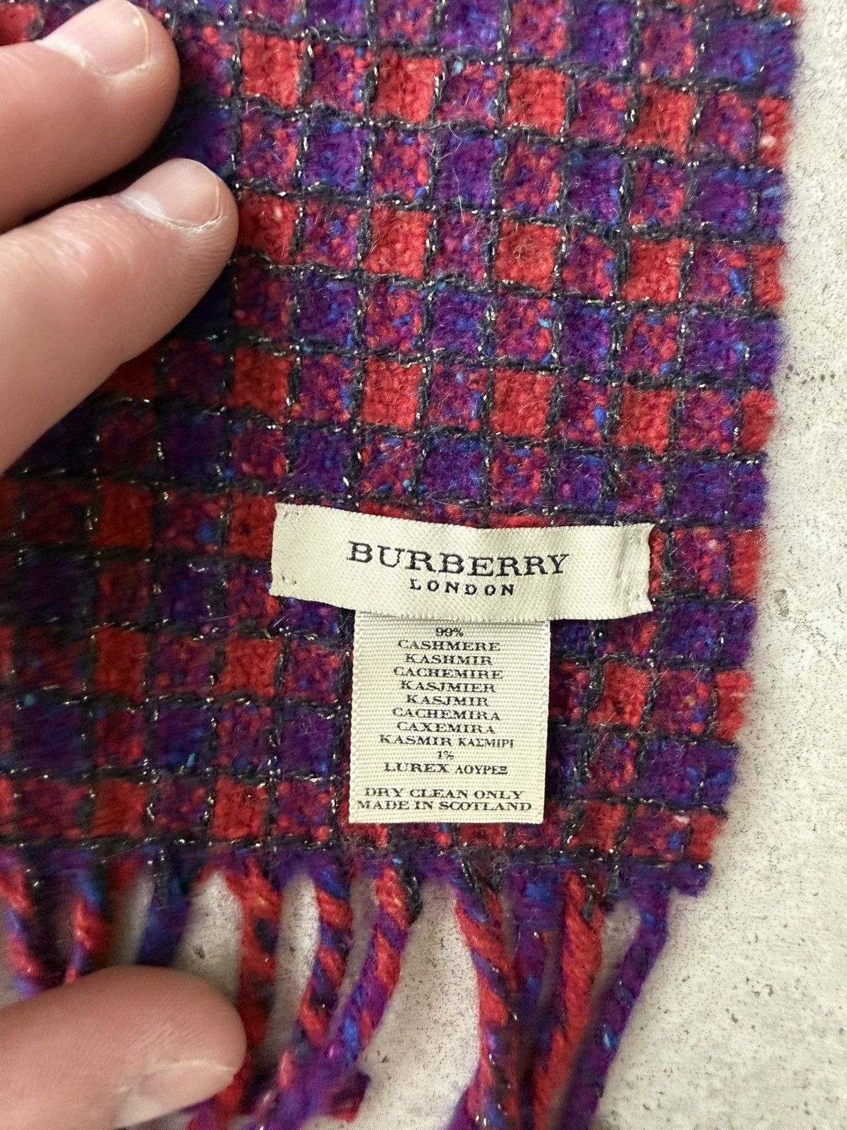 Burberry Burberry London Cashmere Scarf Size ONE SIZE - 2 Thumbnail