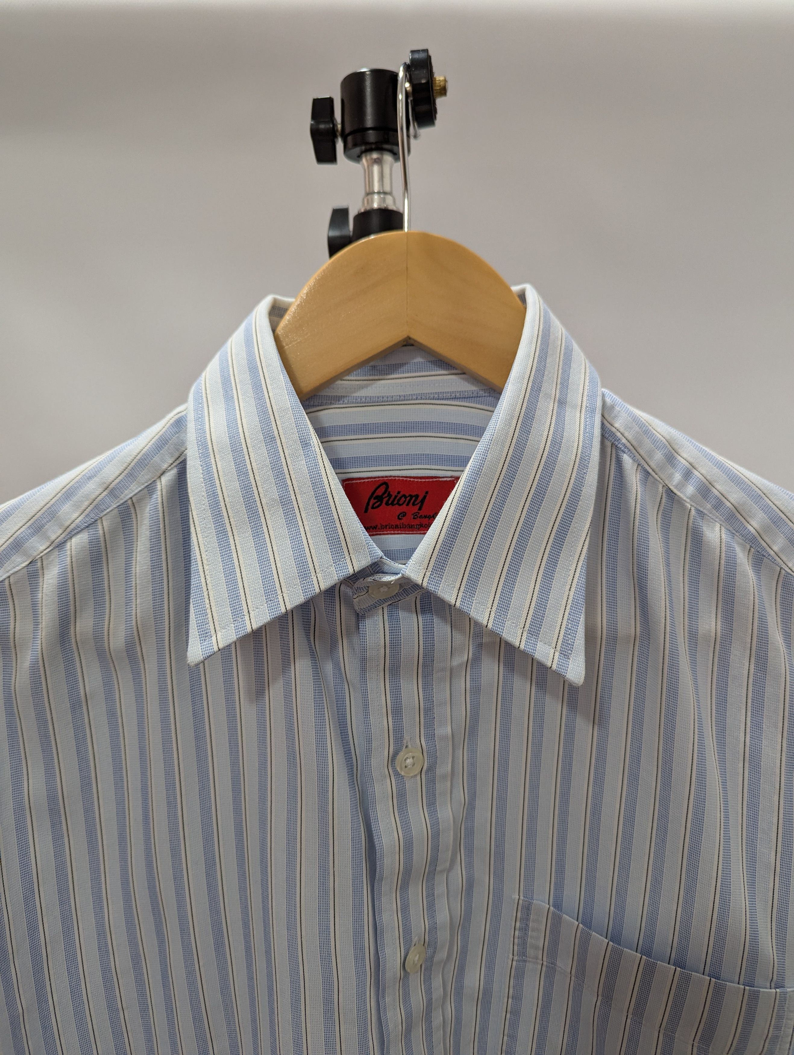 Brioni × Vintage Brioni Striped Vintage Shirt Size US L / EU 52-54 / 3 - 4 Thumbnail