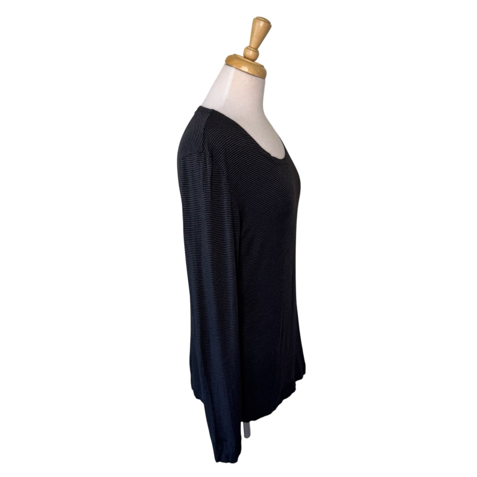 Other OSKA Gray Striped Scoop Neck Long Sleeve Tee Size 0 / Small Size XS / US 0-2 / IT 36-38 - 4 Thumbnail