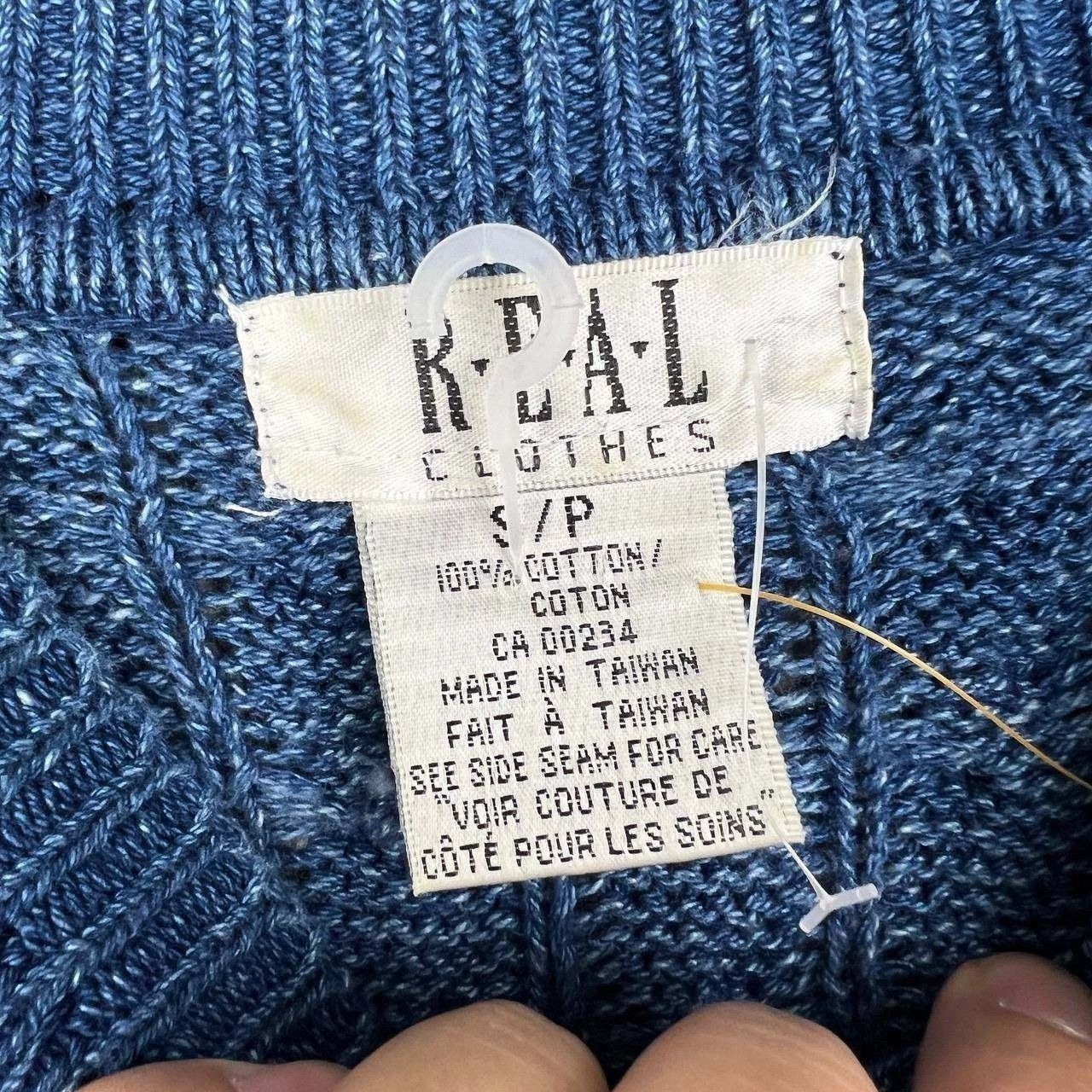 Other Vintage R.E.A.L. CLOTHES The Bay Sweater Cable Knit Cotton S Size US S / EU 44-46 / 1 - 6 Thumbnail