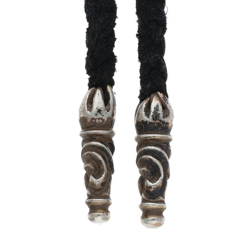 Chrome Hearts Chrome Hearts Leather Braid Silver Necklace Size ONE SIZE - 4 Thumbnail