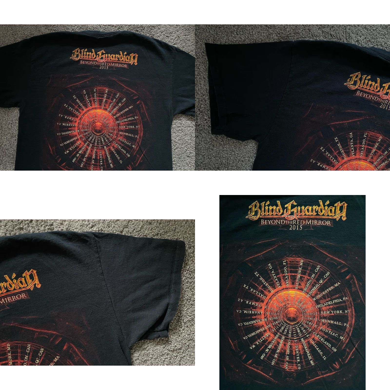 Gildan VINTAGE 2015 Blind Guardian Beyond The Red Mirror T Shirt Black Size M Size US M / EU 48-50 / 2 - 9 Thumbnail