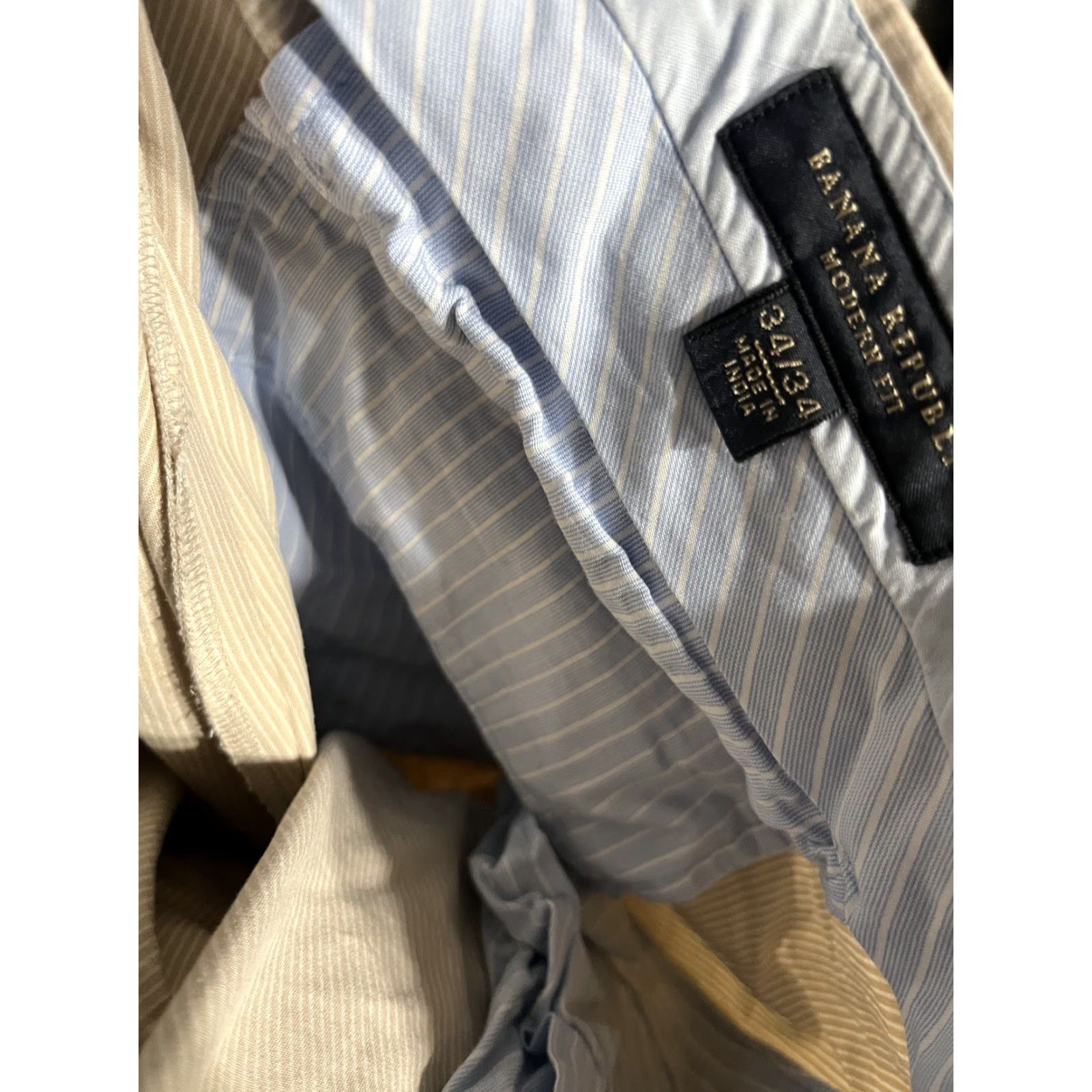 Banana Republic VINTAGE Banana Republic Men Chino Pants Beige 100% Cotton Modern Fit VTG 34x34 Size US 34 / EU 50 - 5 Thumbnail