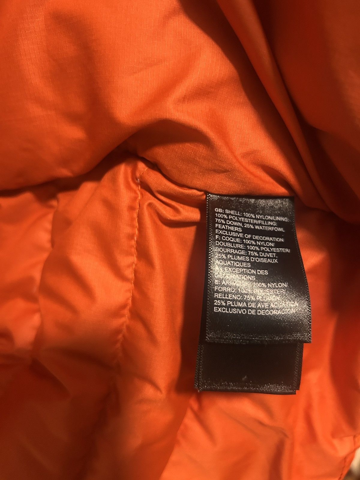 The North Face Orange North Face Puffer Size US M / EU 48-50 / 2 - 6 Thumbnail