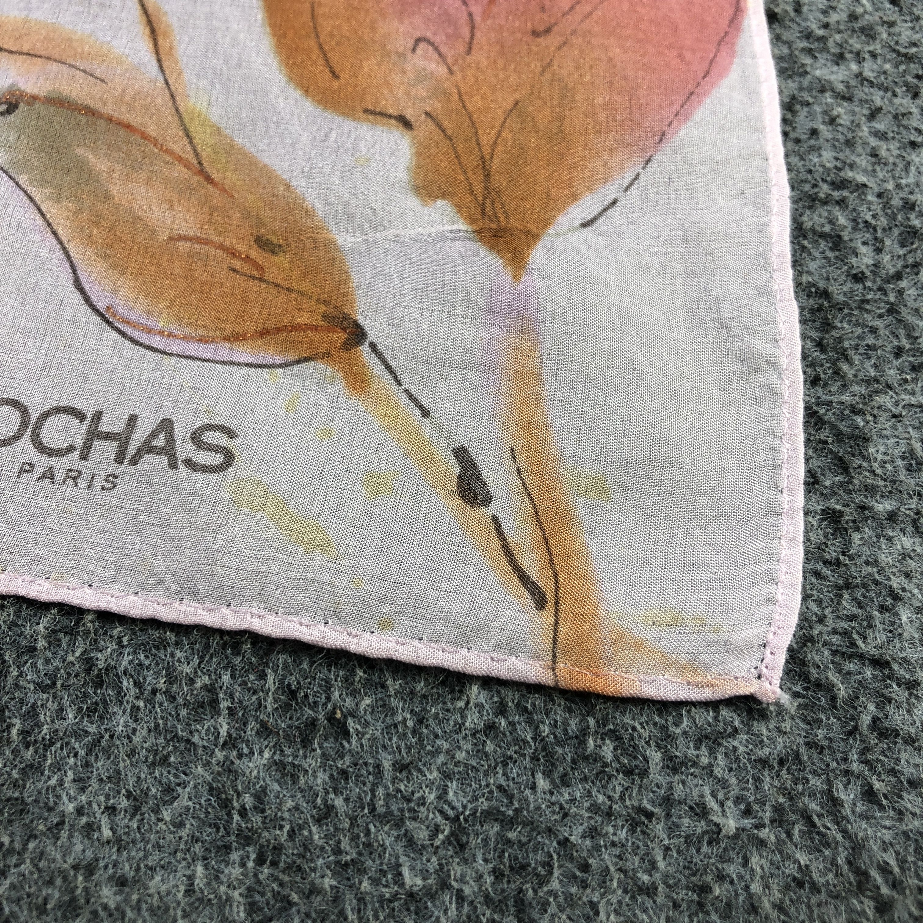 Vintage Rochas Luxury Hand Rolled Silk Scarf M1096 Size ONE SIZE - 5 Thumbnail