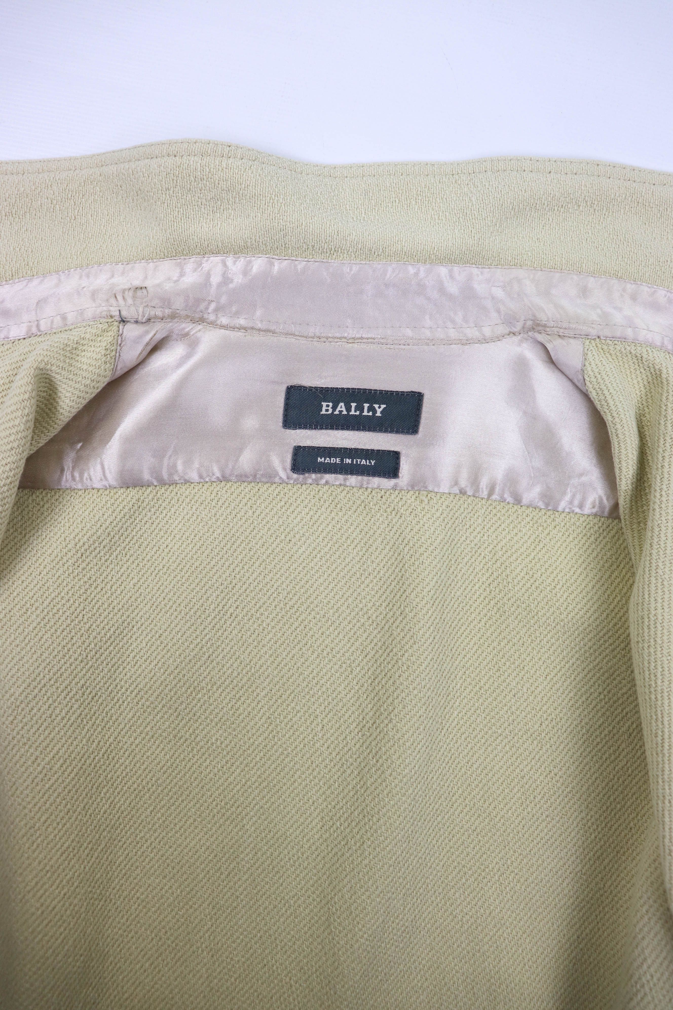 Bally BALLY Vintage Made in Italy Light Beige Zip Overshirt Size US M / EU 48-50 / 2 - 14 Thumbnail