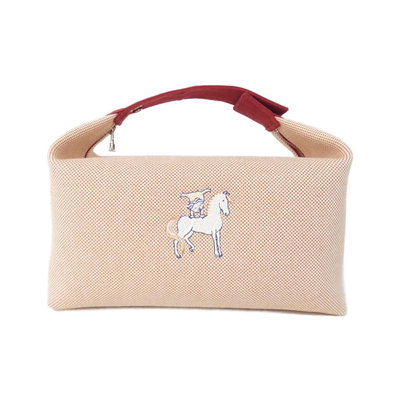 Hermes Hermes Hermes Bride A Black Cabriole GM Canvas Pouch Textile Vanity Bag DUTY FREE for USA Size ONE SIZE - 1 Thumbnail