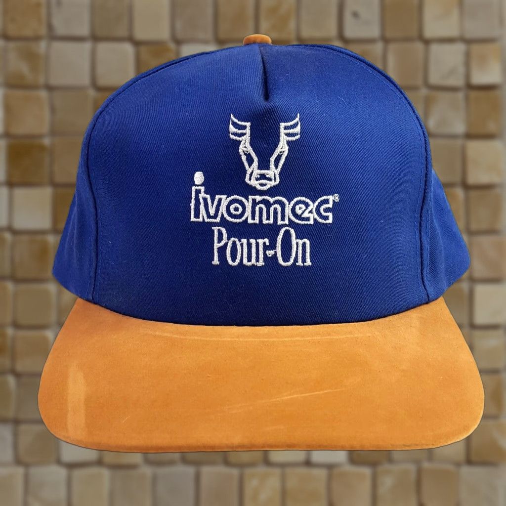 Vintage VINTAGE Farming Farm Medicine Agriculture Trucker Hat Snapback Adjustable Cap OC Men Blue Embroidered 80s 90s Retro Transportation Cowb Cowboy Cap Hat Size ONE SIZE - 1 Thumbnail