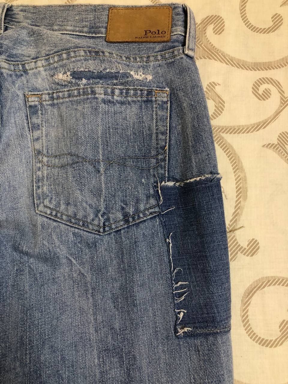 Polo Ralph Lauren Polo Ralph Lauren Vintage Straight Leg Denim distressed Size US 31 - 22 Thumbnail