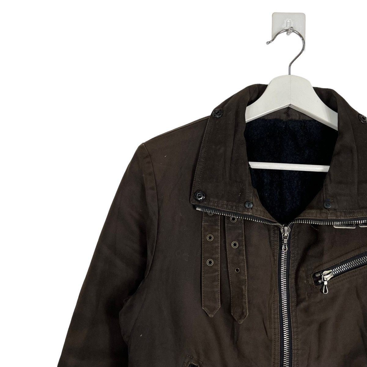 Shellac 🔥 SHELLAC MOLESKIN PARACHUTE BELTED CARGO JACKET MADE JAPAN Size US S / EU 44-46 / 1 - 8 Thumbnail