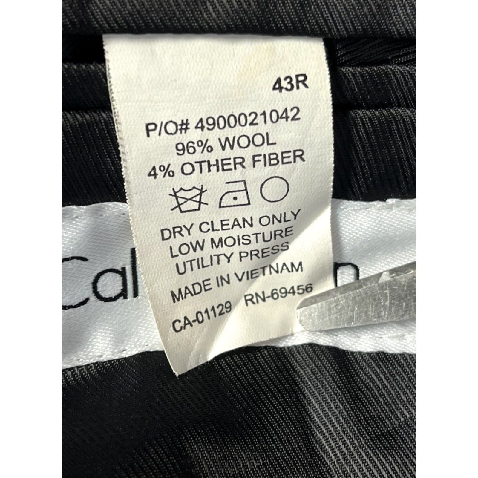 Calvin Klein Calvin Klein Sport Coat Blazer Jacket Notch Lapel Wool 43R Gray Stripe Two-Button Double-Vented Regular Mens Size 46R - 7 Thumbnail