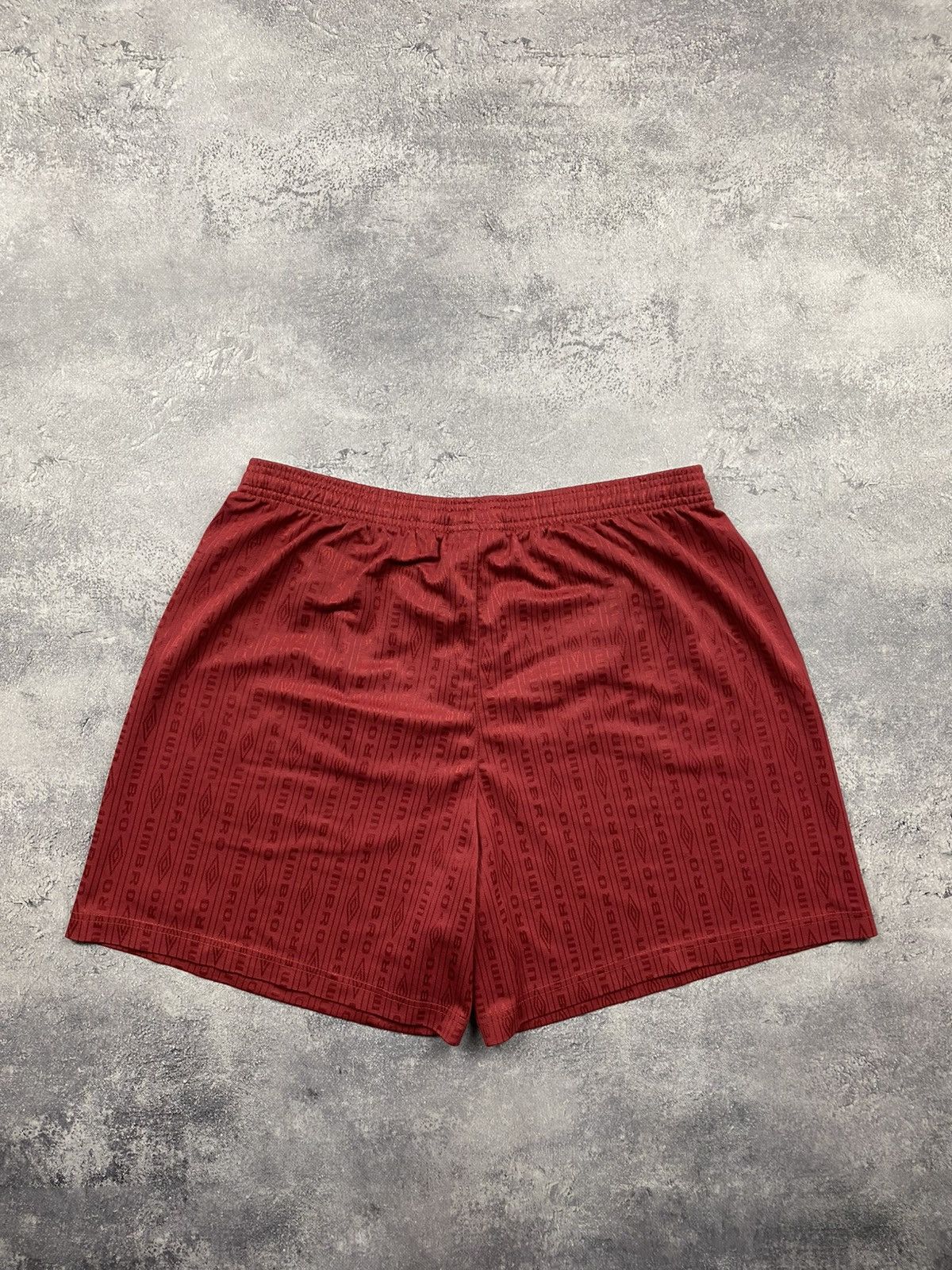 Umbro Vintage Umbro Monogram Soccer Red Shorts Rare Logo 90s Size US 38 / EU 54 - 12 Thumbnail