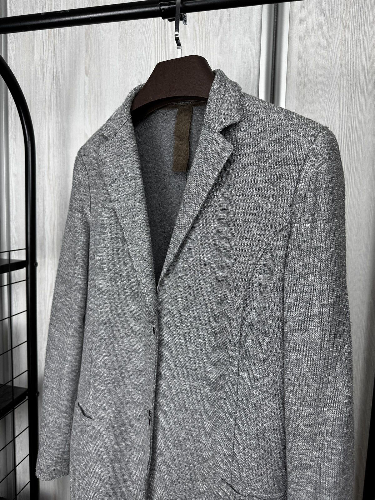 Eleventy Eleventy grey linen blend made in italy blazer coat Size L / US 10 / IT 46 - 4 Thumbnail