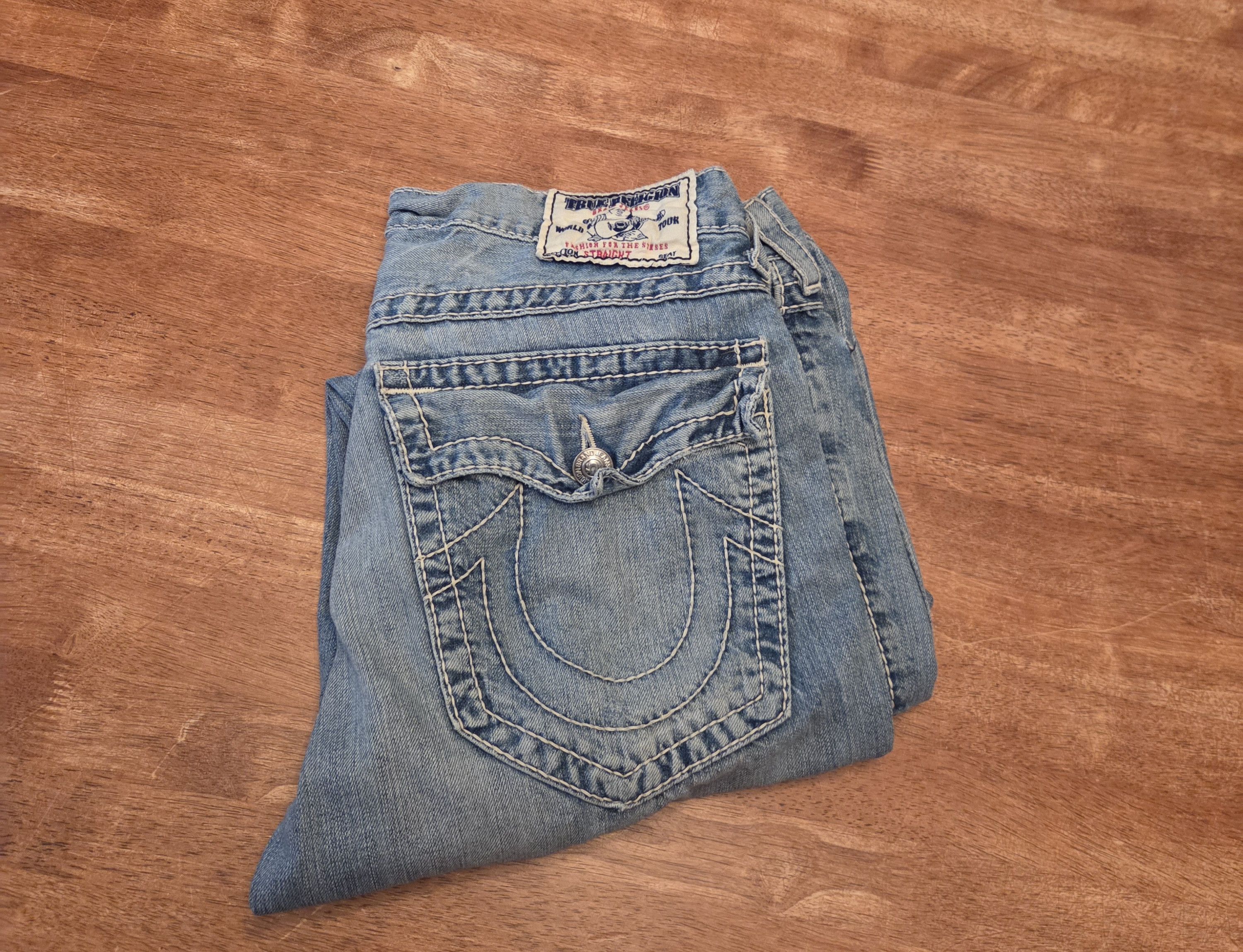 True Religion Straight Leg Jeans (FINAL DROP) Size US 34 / EU 50 - 6 Thumbnail