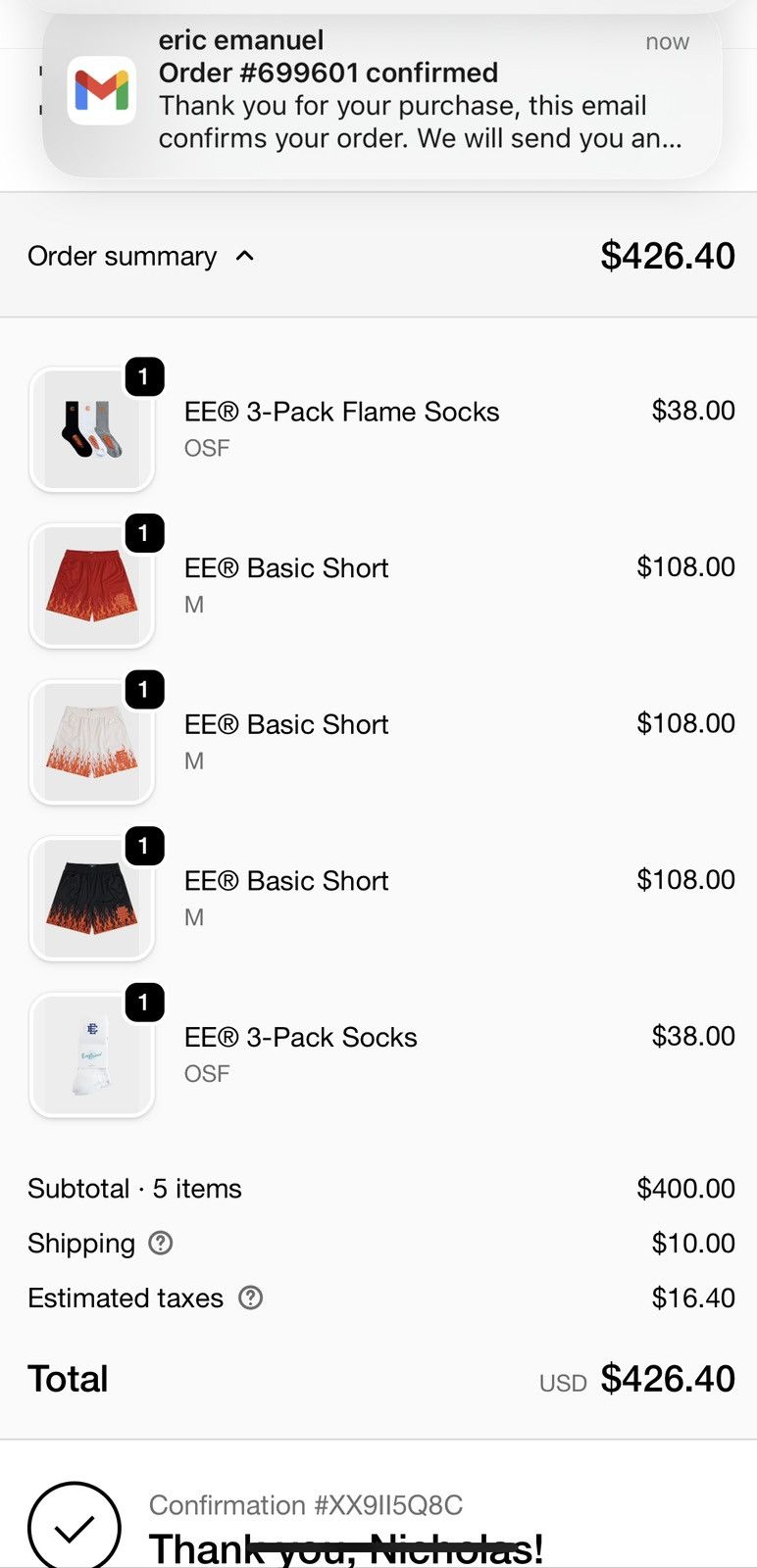 Eric Emanuel Eric Emanuel EE red flames shorts medium Size US 30 / EU 46 - 2 Thumbnail