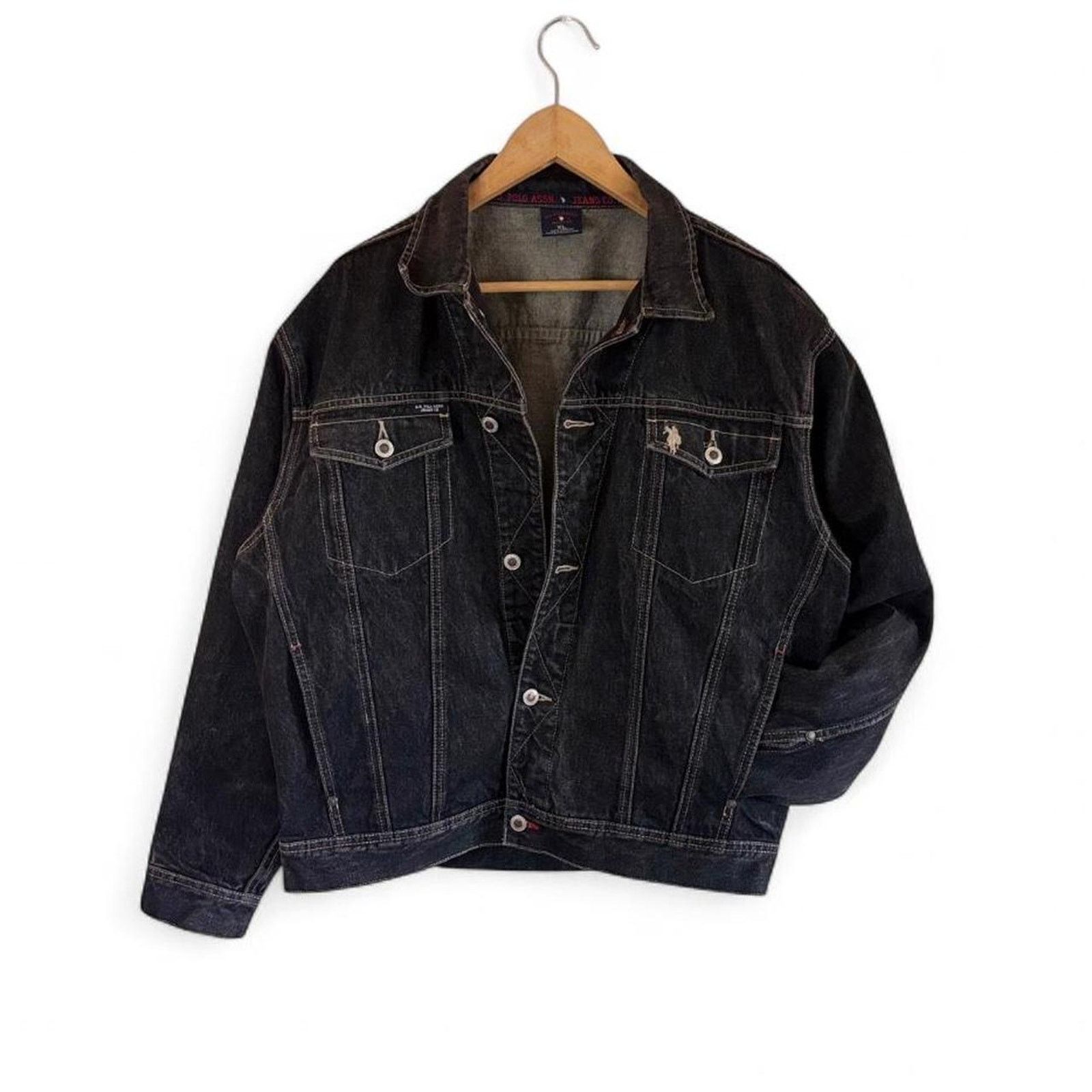 Polo Ralph Lauren Vintage rare polo jeans association faded denim jacket Size US XL / EU 56 / 4 - 2 Thumbnail