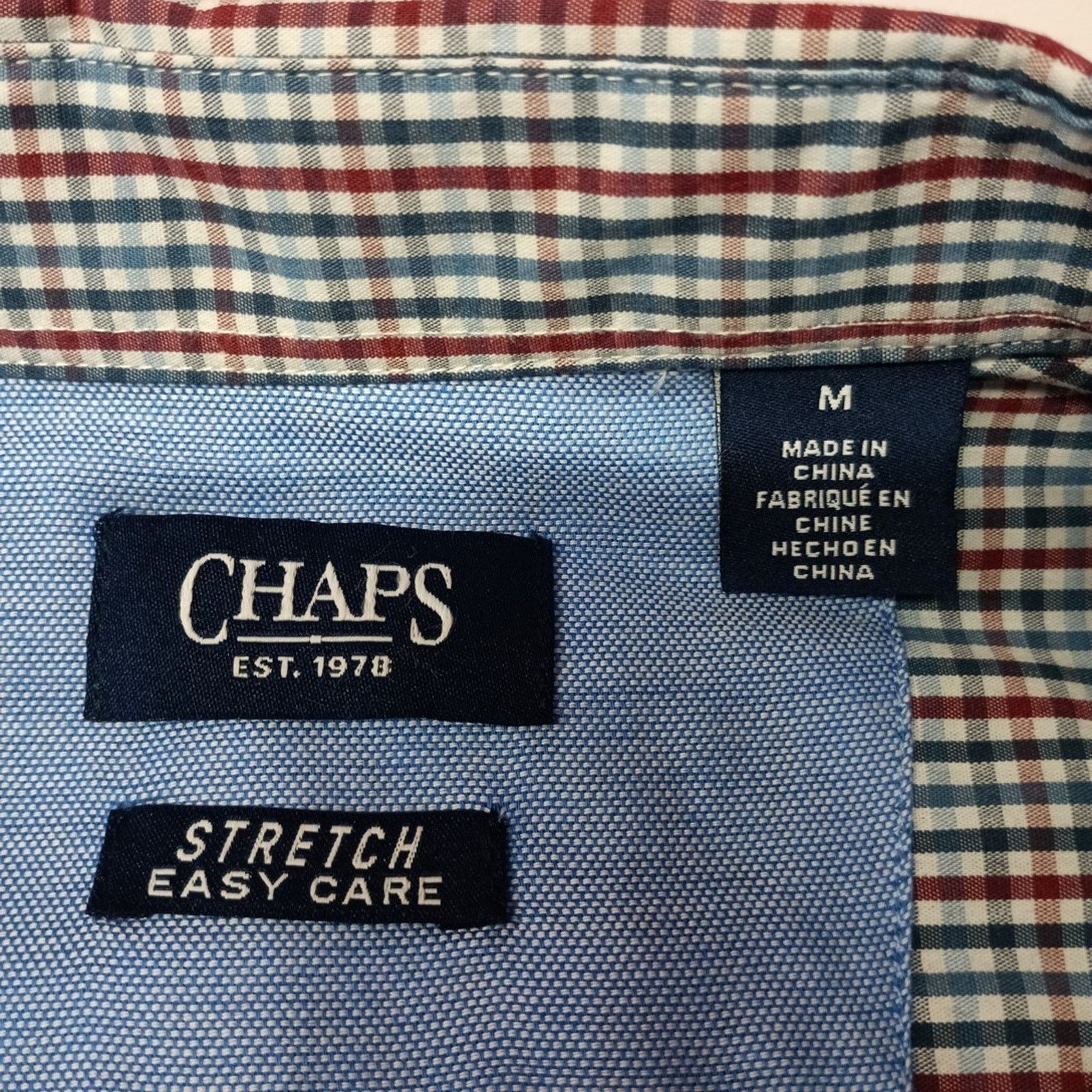 Chaps Chaps Woven Shirt Men's M Stellar Checkered Stretch Classic Size US M / EU 48-50 / 2 - 4 Thumbnail