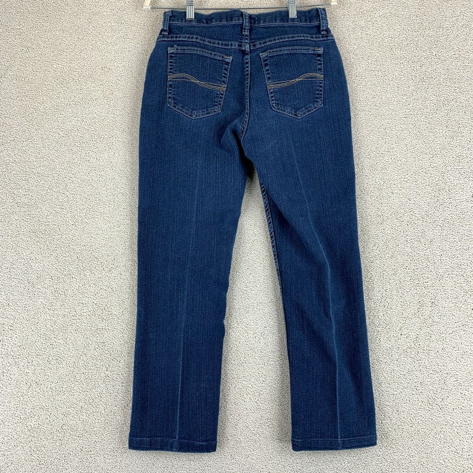 Vintage Riders by Lee Classic Straight Jeans Women's 10 Petite Blue 5-Pocket Mid Rise Size ONE SIZE - 3 Thumbnail
