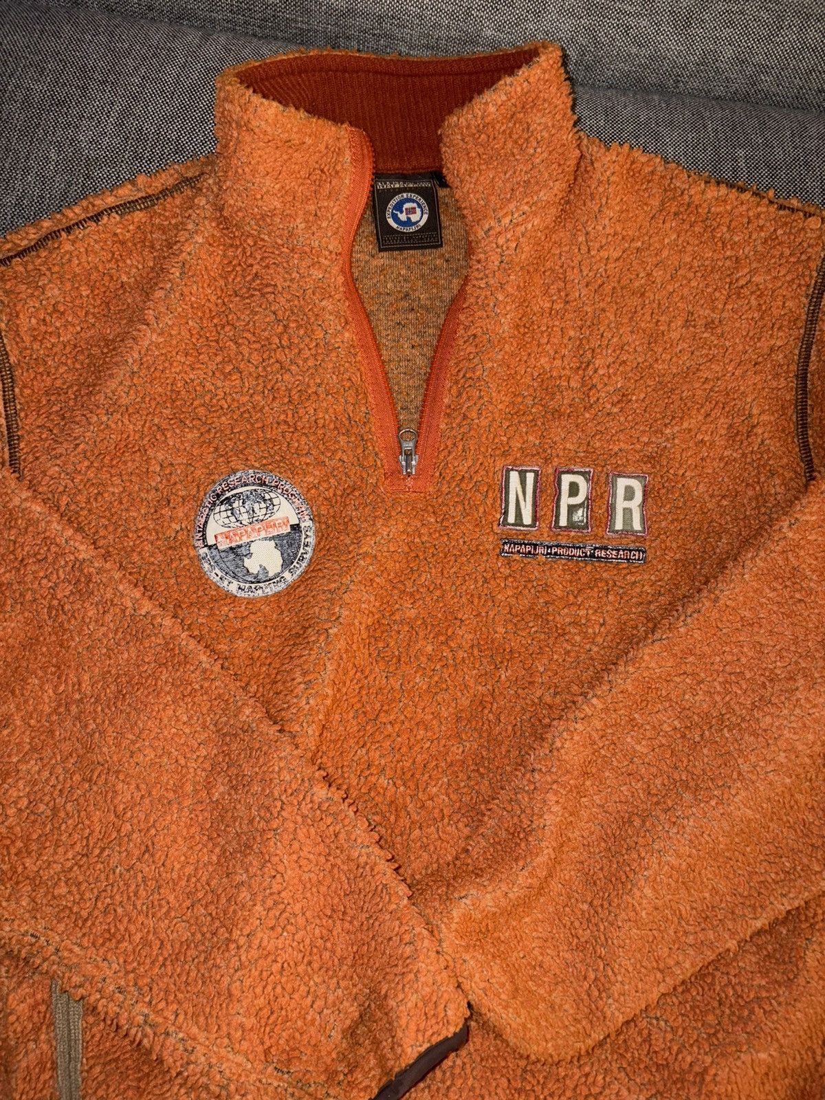Napapijri Orange fuzzy Napa quarter zip Size US L / EU 52-54 / 3 - 3 Thumbnail
