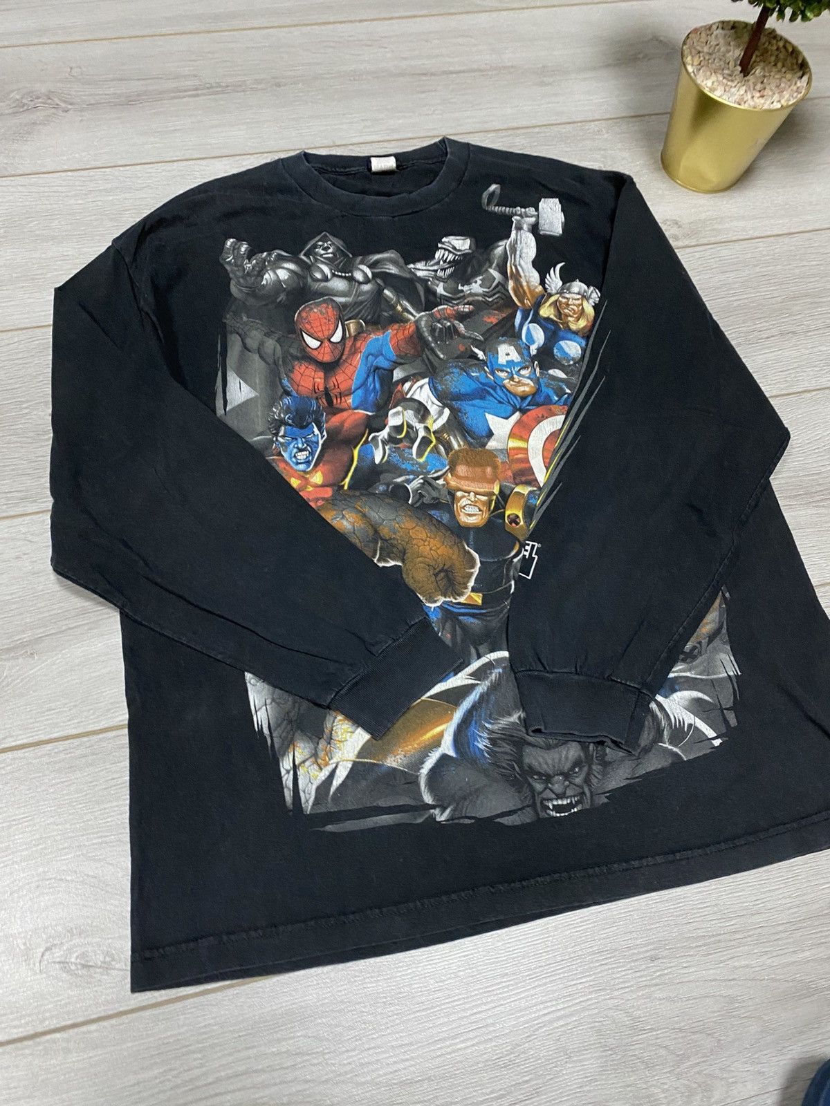 Marvel Comics Marvel vintage over print big logo long sleeve US Size US XL / EU 56 / 4 - 5 Thumbnail