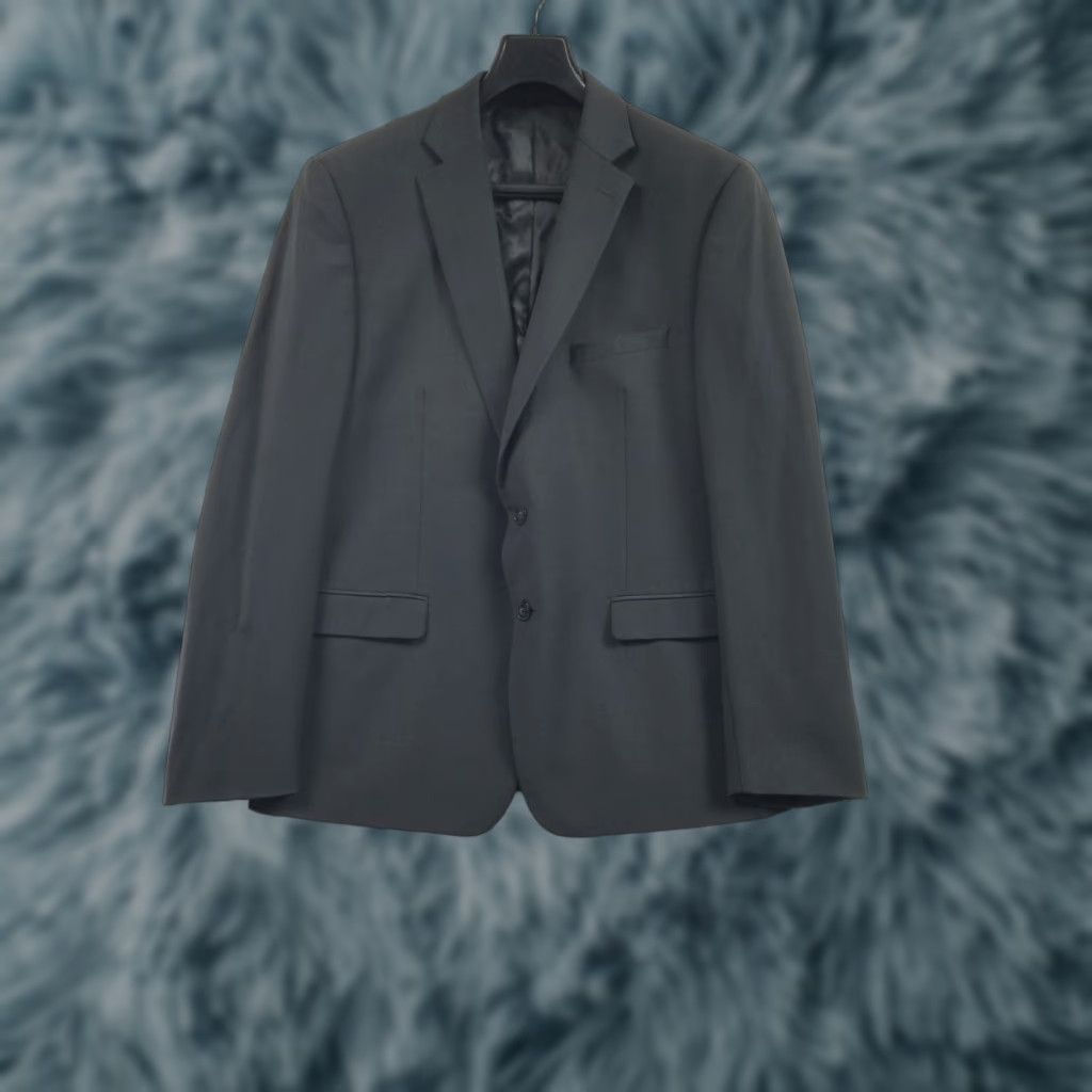 Calvin Klein Calvin Klein Blazer Black Wool Size 46R Men's Button 2 Button Single-Breasted Wool Blend Jacket Regular Coat Suit Jacket/Coat Size 46R - 1 Thumbnail