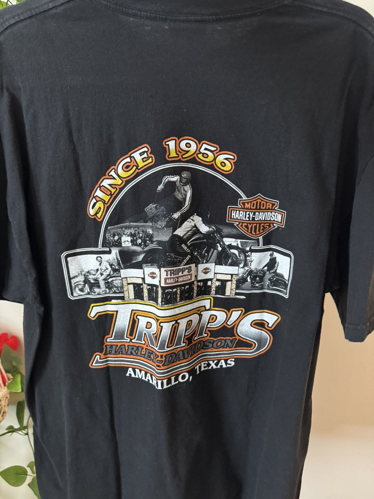 Harley Davidson × Vintage Harley Davidson Black Heavy Weight Tee Size US XL / EU 56 / 4 - 3 Thumbnail