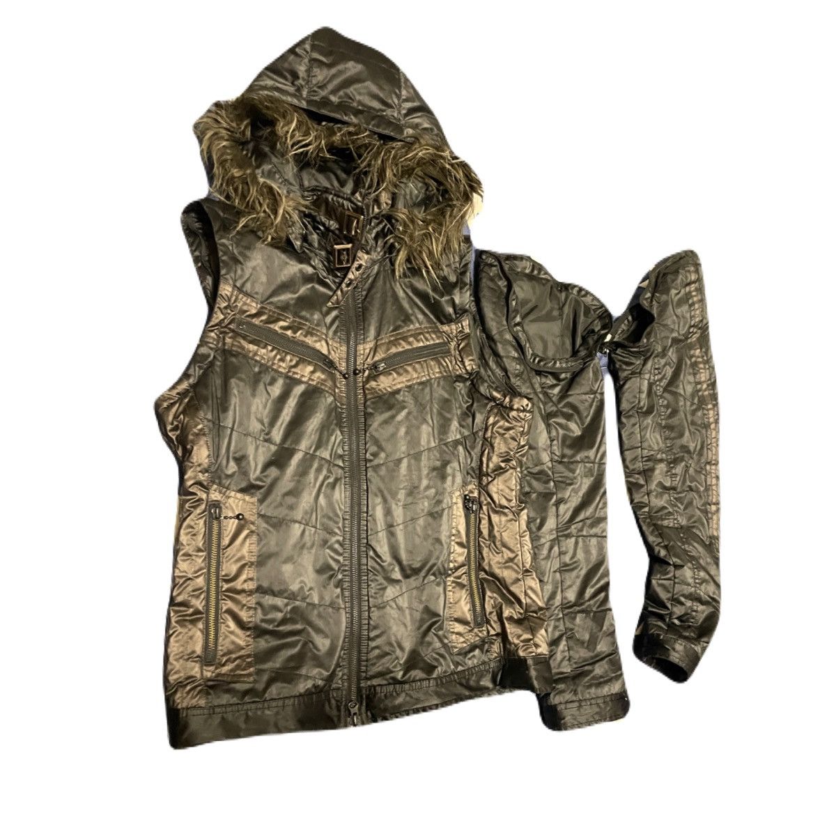 If Six Was Nine 2000s Hideaways Fur Detachable Sleeve Jacket archive Size US S / EU 44-46 / 1 - 7 Thumbnail