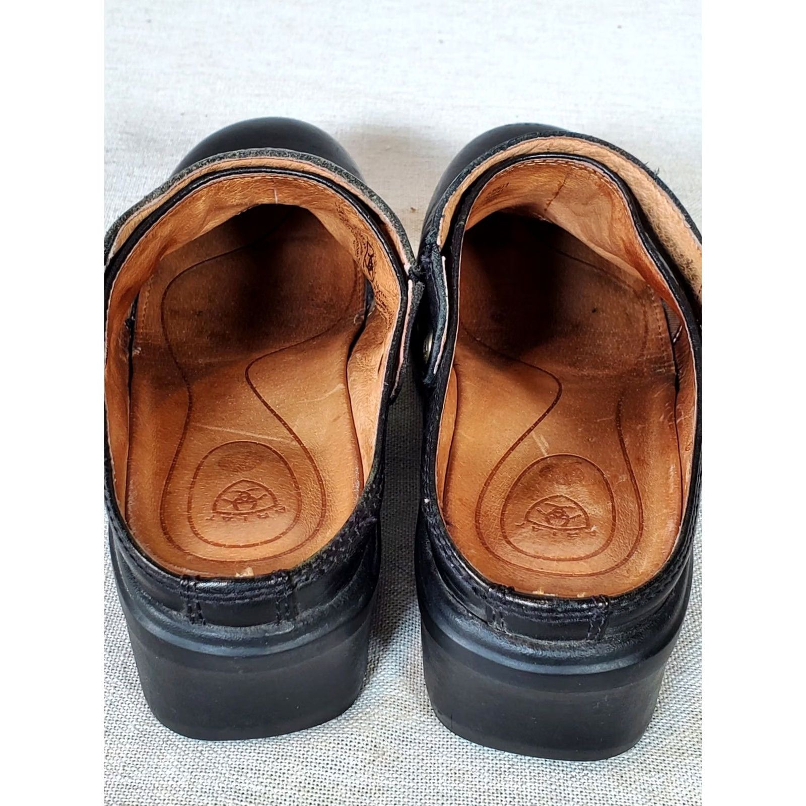 Ariat Ariat Santa Cruz Clogs Black Leather Slip On Sling Back Women's 7 US Saddle/Cruze? Size US 5 / IT 35 - 6 Thumbnail