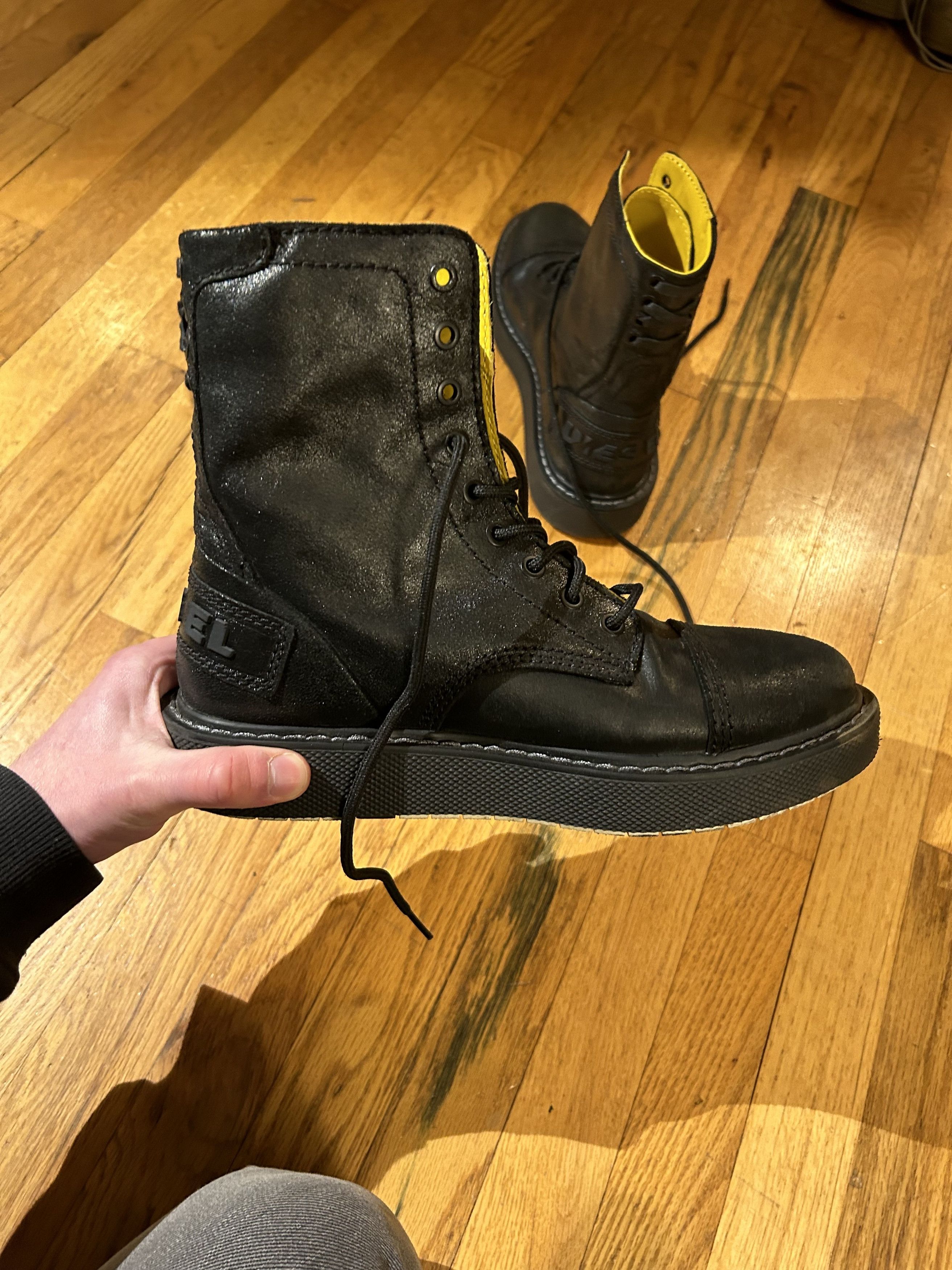 Diesel Diesel Combat Boots Black Leather Size US 7.5 / EU 40-41 - 2 Thumbnail