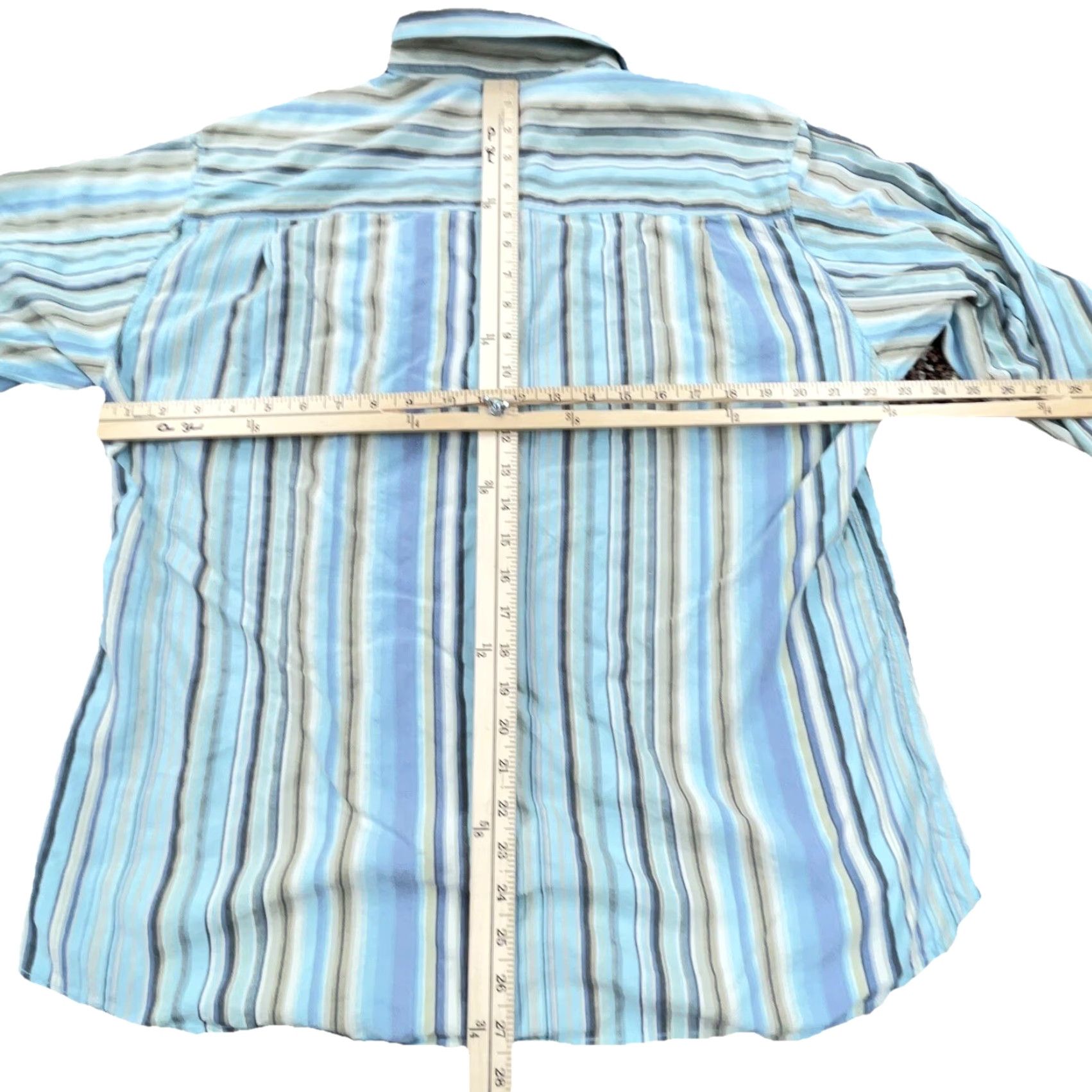 Tommy Bahama Tommy Bahama Shirt Men XL Blue Silk Button-Up Striped Beach Casual Short Sleeve Mens Size US XL / EU 56 / 4 - 5 Thumbnail