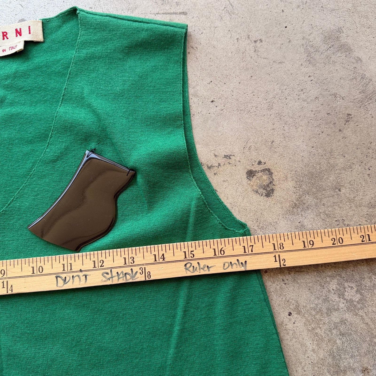 Marni Marni Green Sleeveless Knit Dress with Resin Embellishments Size M / US 6-8 / IT 42-44 - 8 Thumbnail