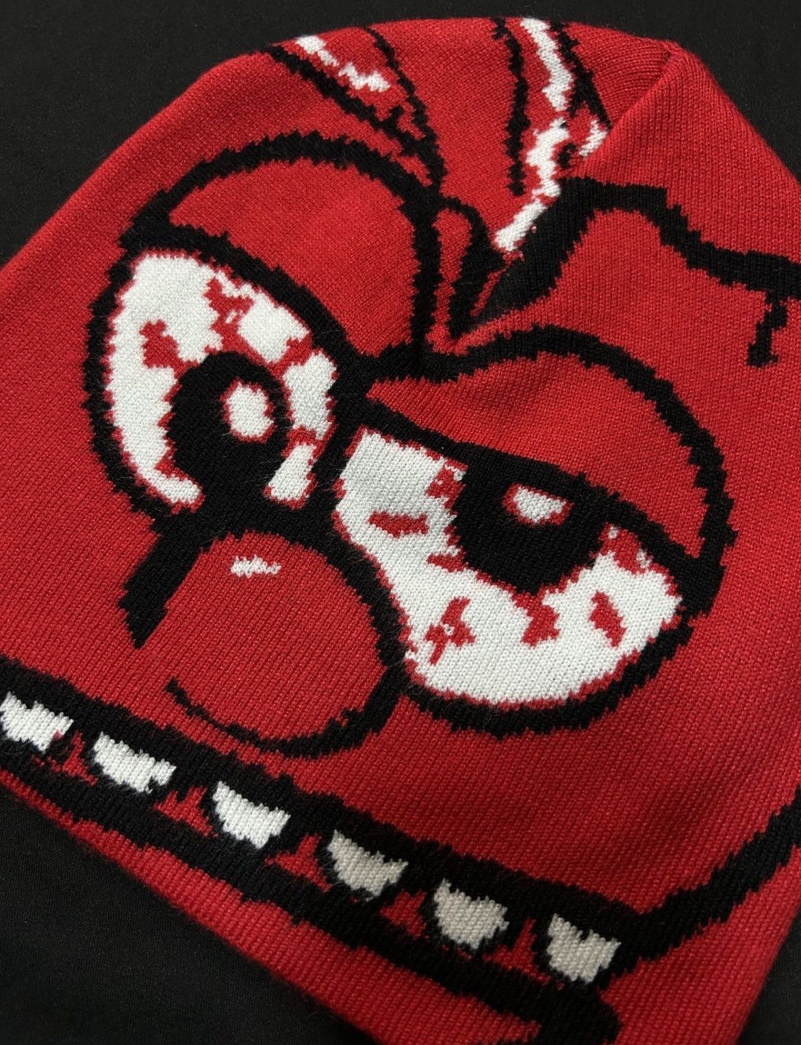Japanese Brand Deadstock 420 Heartbreak No Cuff Knit Red Beanie Hats OS Size ONE SIZE - 4 Thumbnail