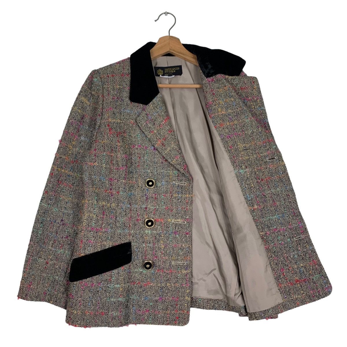 Hardy Amies HARDY AMIES Boutique Double Breasted Tweed Jacket #0393-C18 Size M / US 6-8 / IT 42-44 - 9 Thumbnail