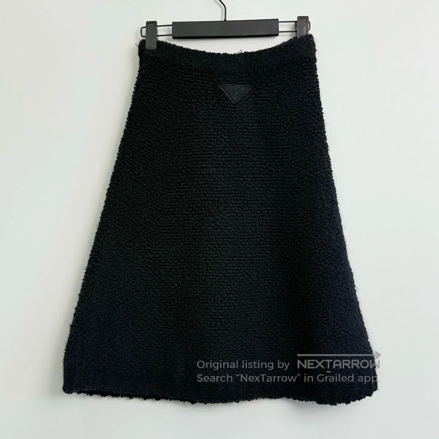 Prada Prada Triangle Logo Solid Mid-Length Knit Maxi Dress| Size 37" - 3 Thumbnail