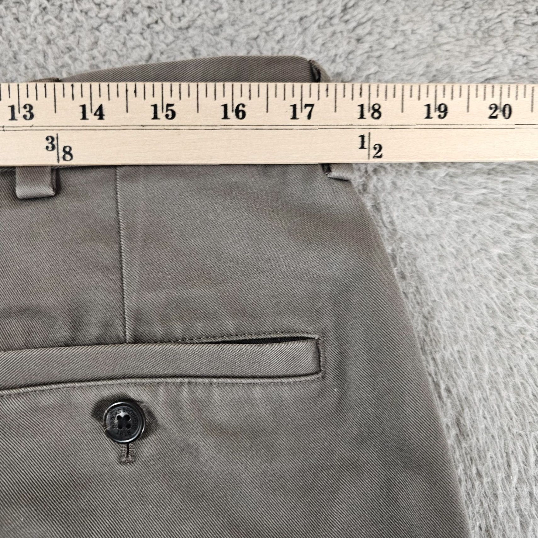 Brooks Brothers Brooks Brothers Chino Pants Mens 35x30 Gray Clark Fit Advantage Dress Casual Size US 35 - 7 Thumbnail
