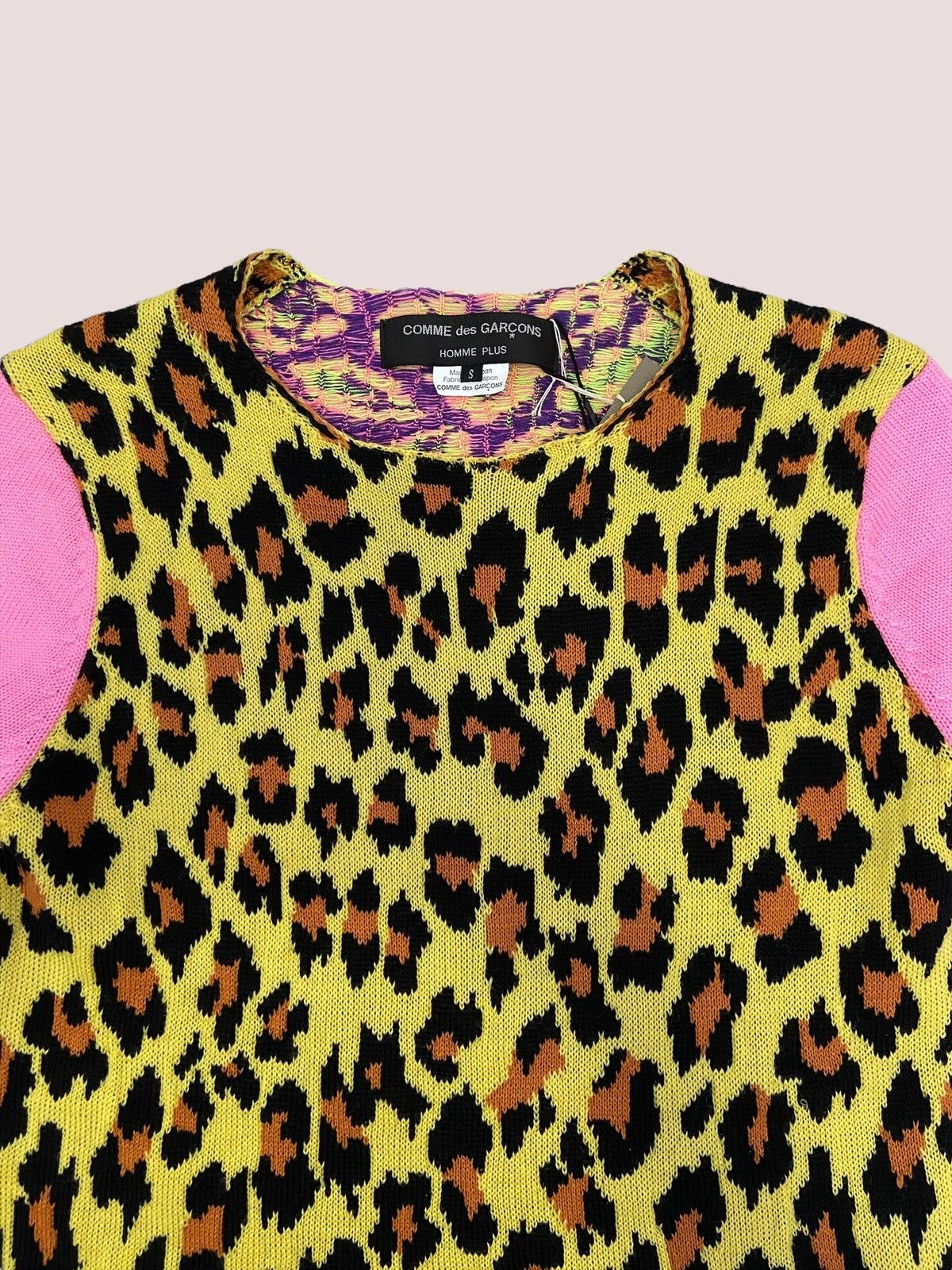 Comme des Garcons Homme Plus Comme Des Garcons Homme Plus AD17 Pink Leopard Sweater Size US S / EU 44-46 / 1 - 2 Thumbnail