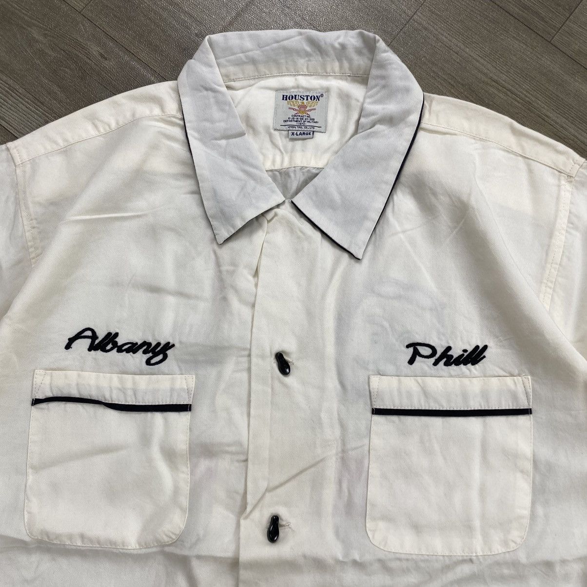 Japanese Brand Vintage Houston Hedrick Embroidery Bowling Military Shirt Size US XL / EU 56 / 4 - 9 Thumbnail